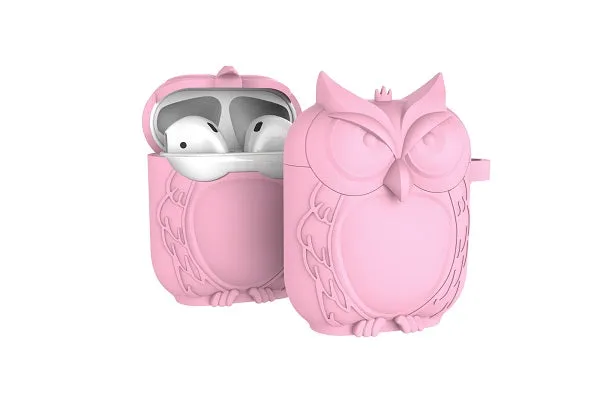 Owl Shape Silicone Shockproof Earphone Case Hook For Apple AirPods