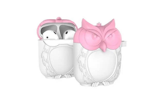 Owl Shape Silicone Shockproof Earphone Case Hook For Apple AirPods