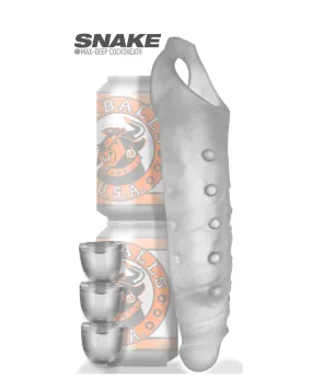 Oxballs Snake Extra Long 11 Inch Cock Sheath - Clear