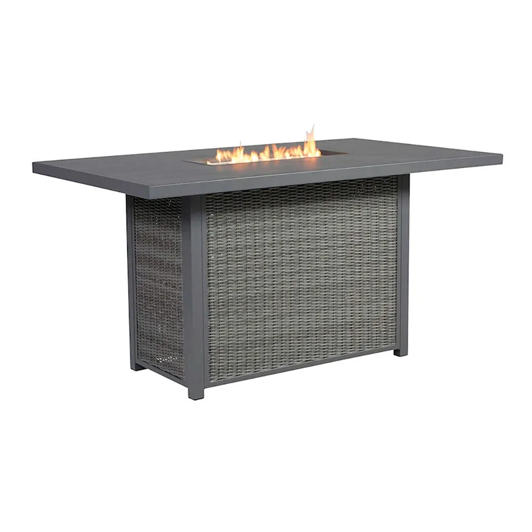 Palazzo 5 Piece Rectangular Fire Pit Bar Set