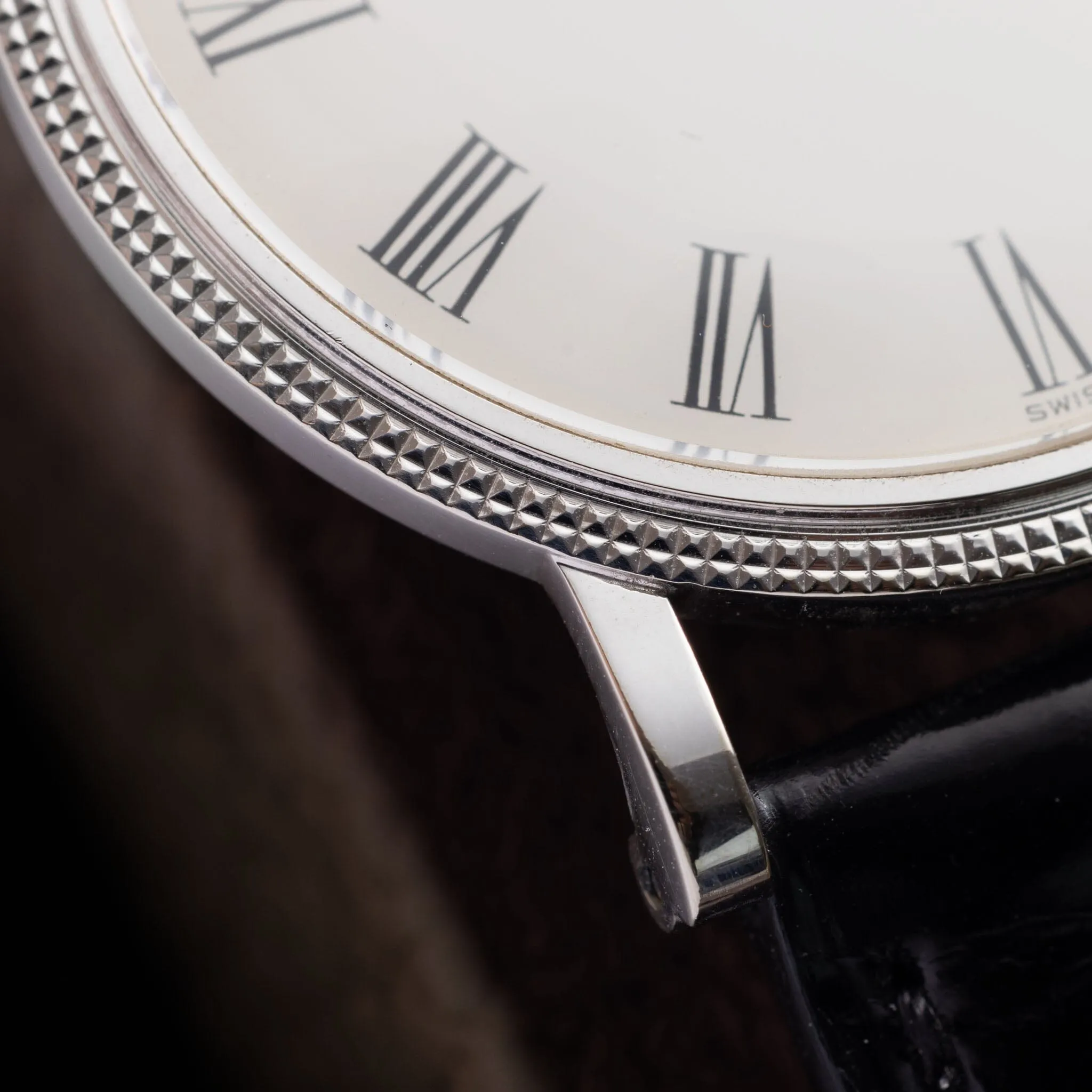 Patek Philippe Calatrava White Gold Clous de Paris Bezel ref 3520