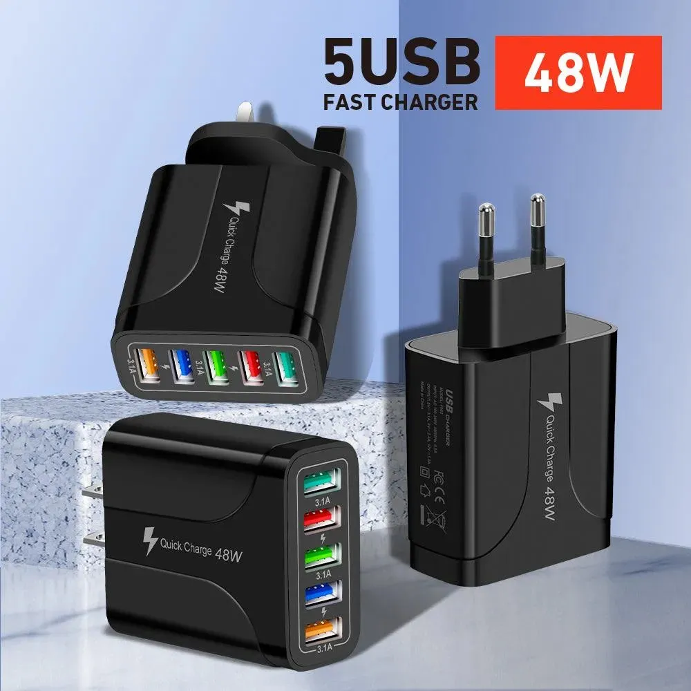 PBG 5 Port Wall Charger Charge 5 Devices at Once!