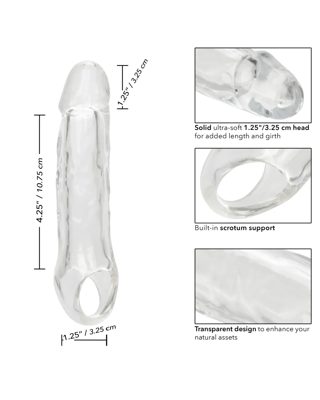 Performance Maxx 5.5 Inch Clear Penis Extension with Ball Strap