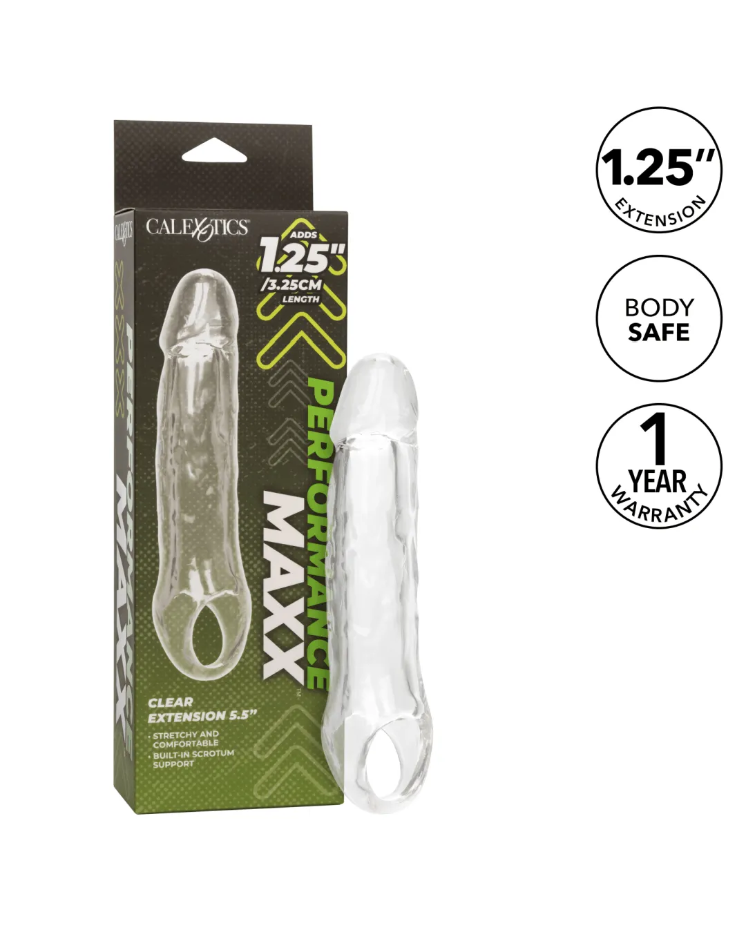 Performance Maxx 5.5 Inch Clear Penis Extension with Ball Strap