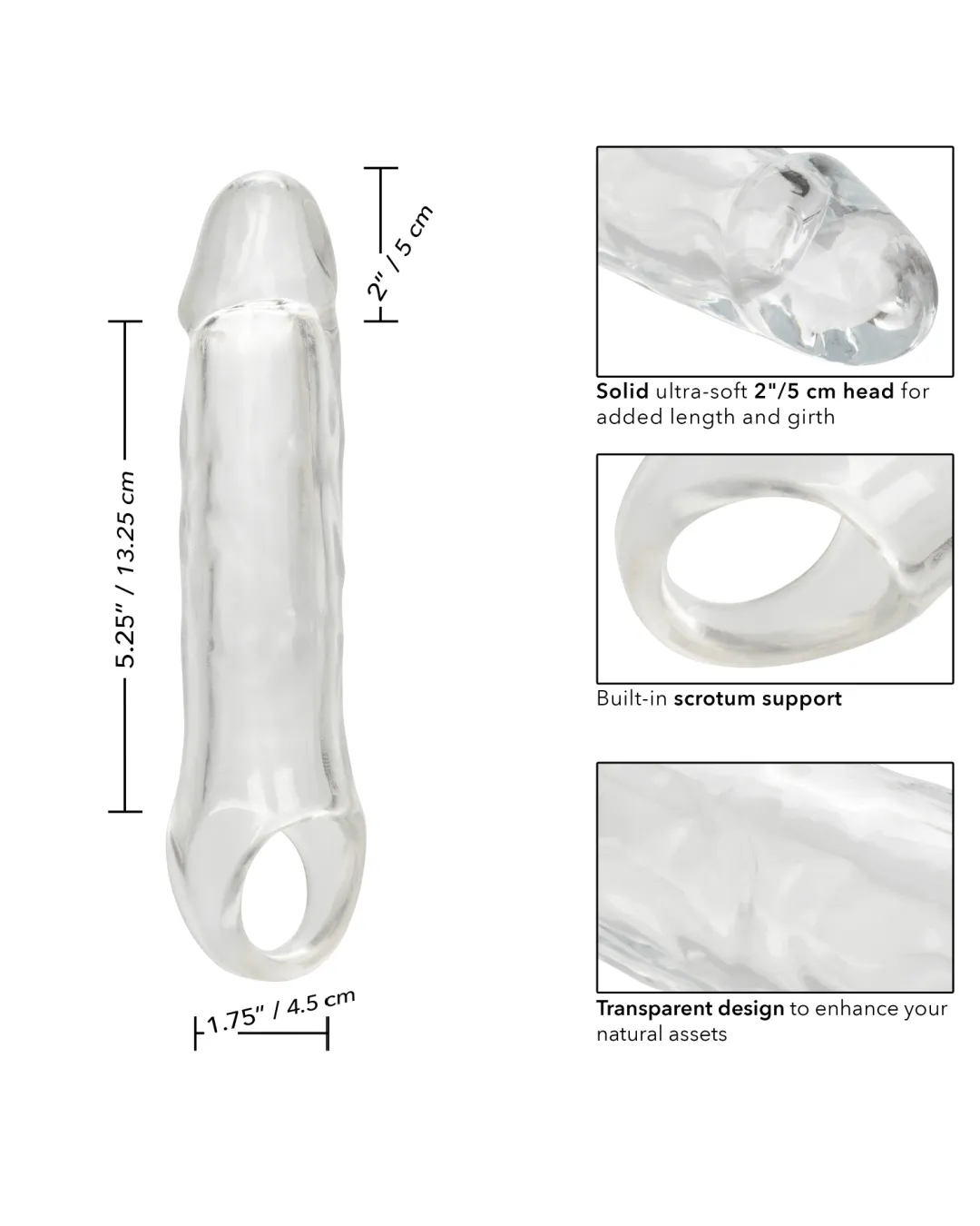 Performance Maxx 7.5 Inch Clear Penis Extension with Ball Strap