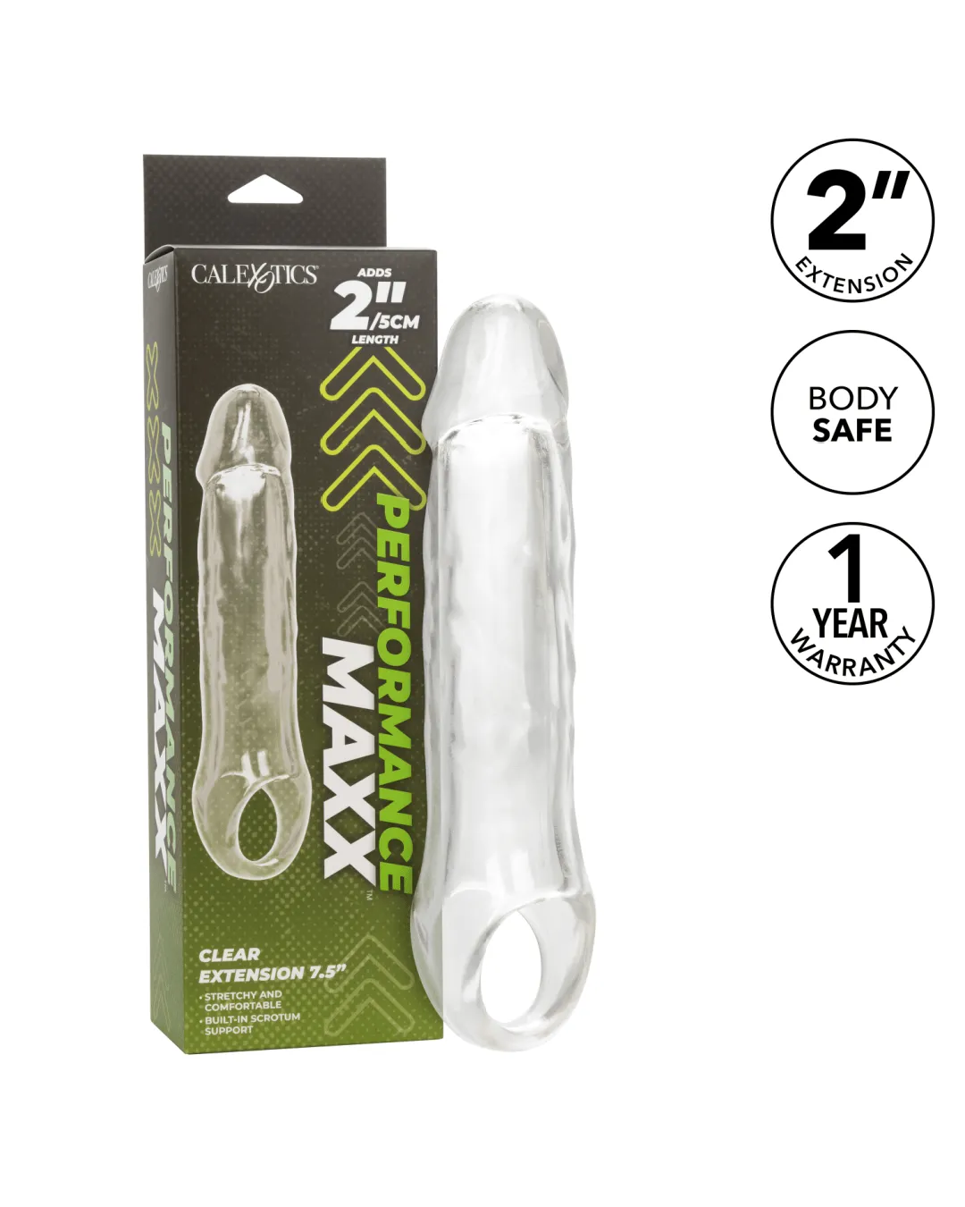 Performance Maxx 7.5 Inch Clear Penis Extension with Ball Strap