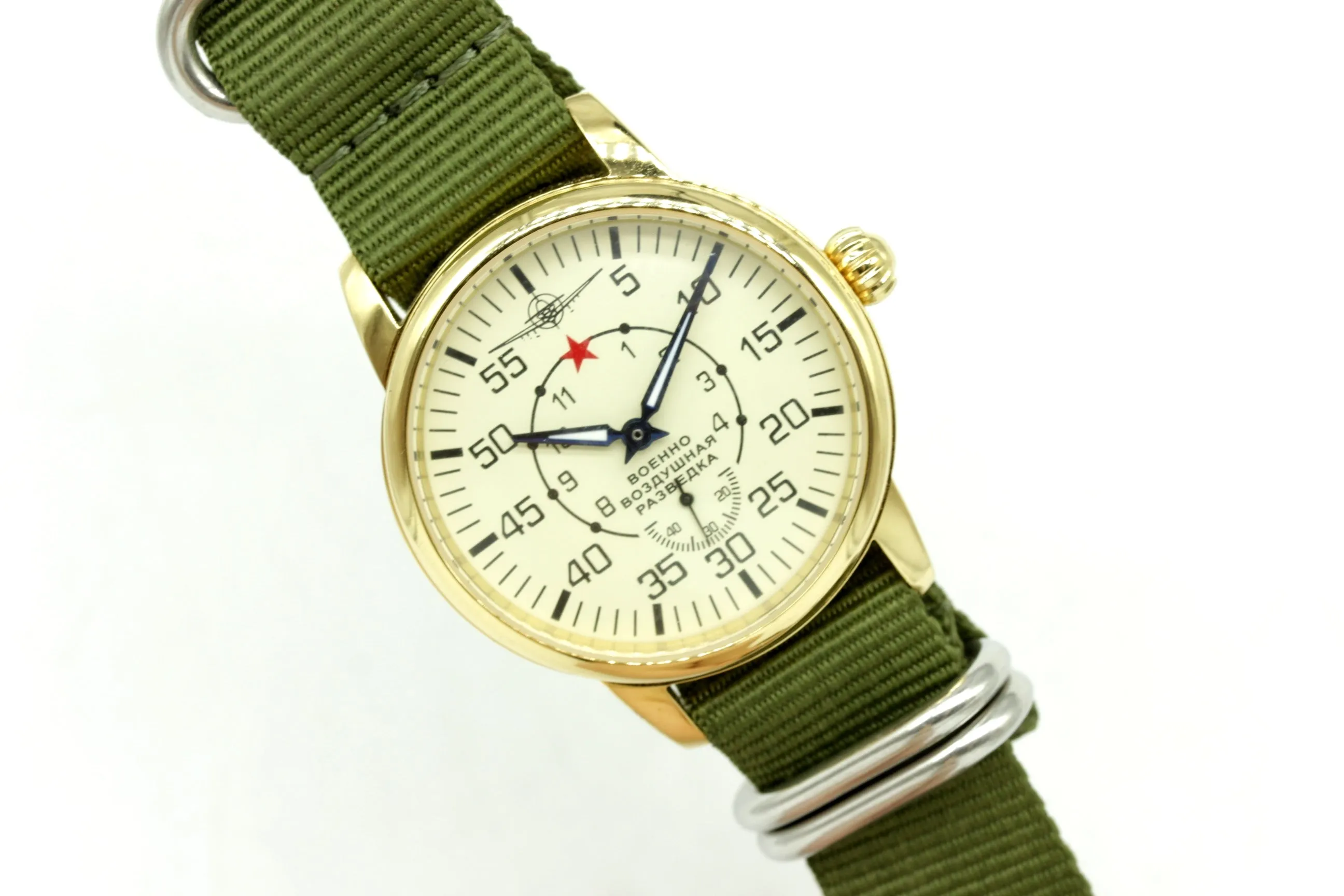 PILOT Aviator Soviet MILITARY stainless steel watch Pobeda 2602 Aerial reconnaissance