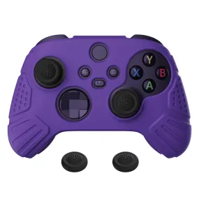 PlayVital Guardian Edition Purple Ergonomic Soft Anti-slip Controller Silicone Case Cover, Rubber Protector Skins with Black Joystick Caps for Xbox Series S and Xbox Series X Controller - HCX3007