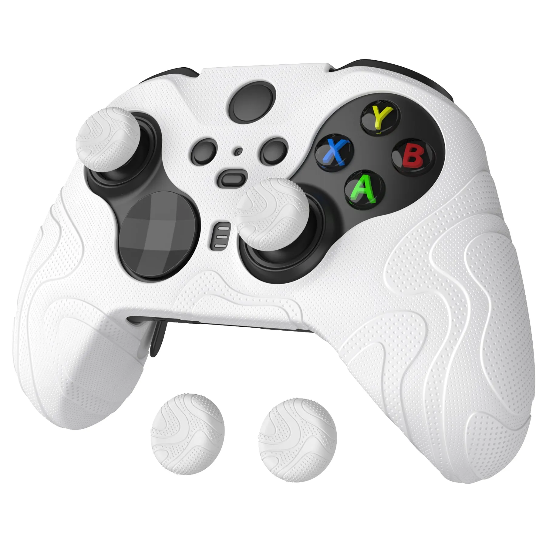 PlayVital Mountain Range Edition Silicone Cover with Thumb Grips for Xbox Elite Series 2 Controller & Xbox Elite Series 2 Core Controller - White - DVGE2P002