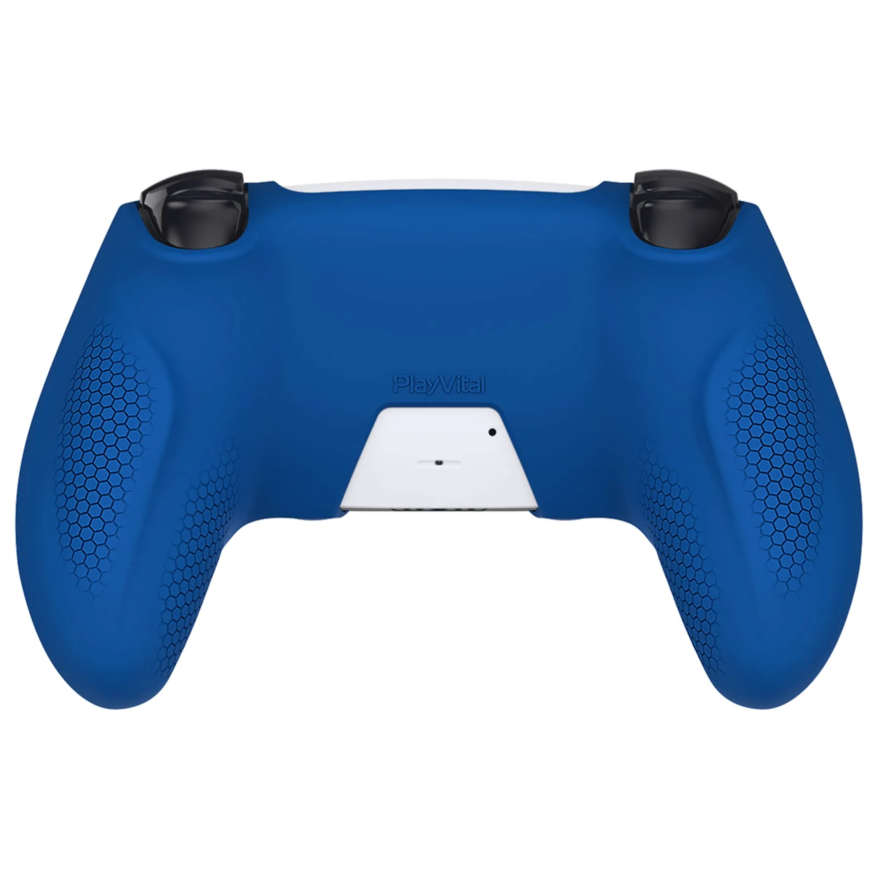 PlayVital Ninja Edition Anti-Slip Silicone Cover Skin for ps5 Wireless Controller, Ergonomic Protector Soft Rubber Case for ps5 Controller Fits with Charging Station with Thumb Grip Caps - Blue - MQRPFP005