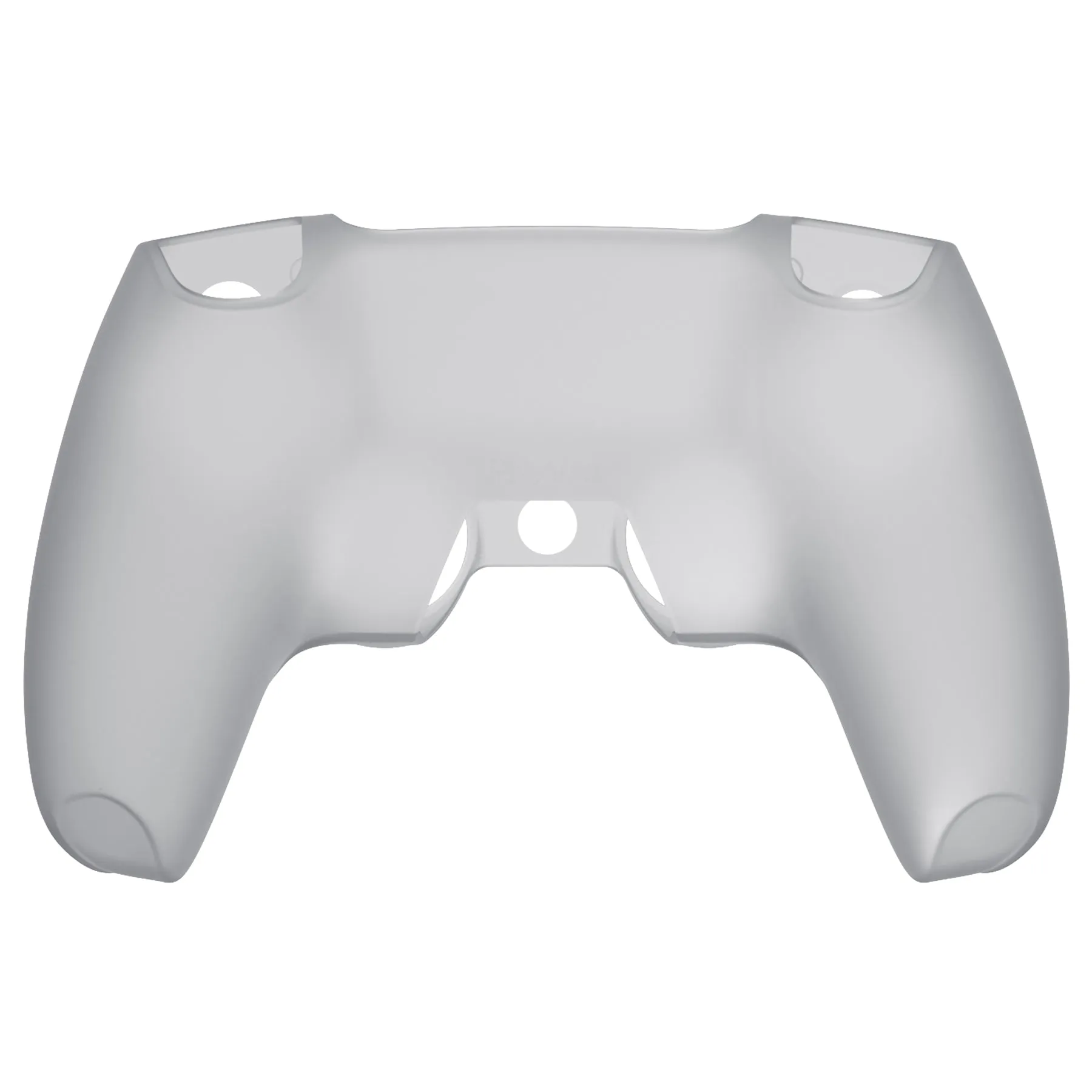 PlayVital Pure Series Ergonomic Anti-Slip Silicone Cover Skin for PS5 Controller, Soft Rubber Grip Case for PS5 Wireless Controller Fits with Charging Station with 6 Thumb Grip Caps - Clear White - EKPFP008