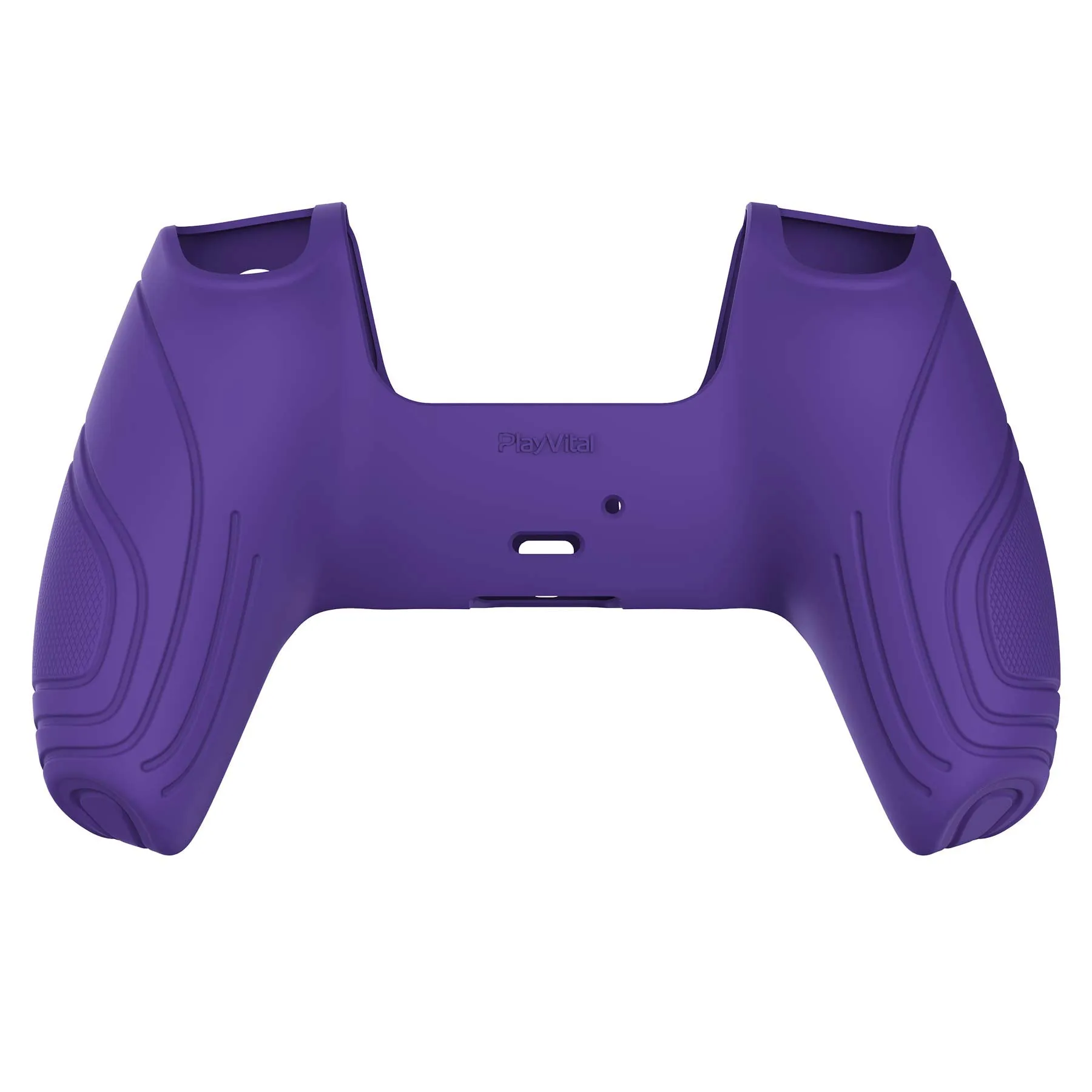 PlayVital Samurai Edition Purple Anti-slip Controller Grip Silicone Skin, Ergonomic Soft Rubber Protective Case Cover for PlayStation 5 PS5 Controller with Black Thumb Stick Caps - BWPF007