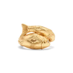 Poisson Wrap Ring, Size 7- Gold