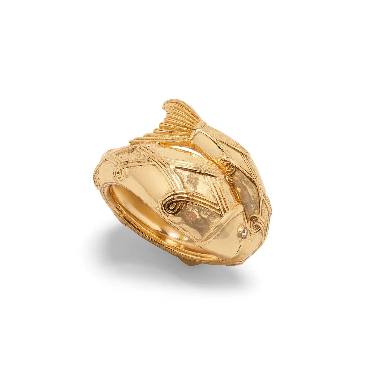 Poisson Wrap Ring, Size 7- Gold