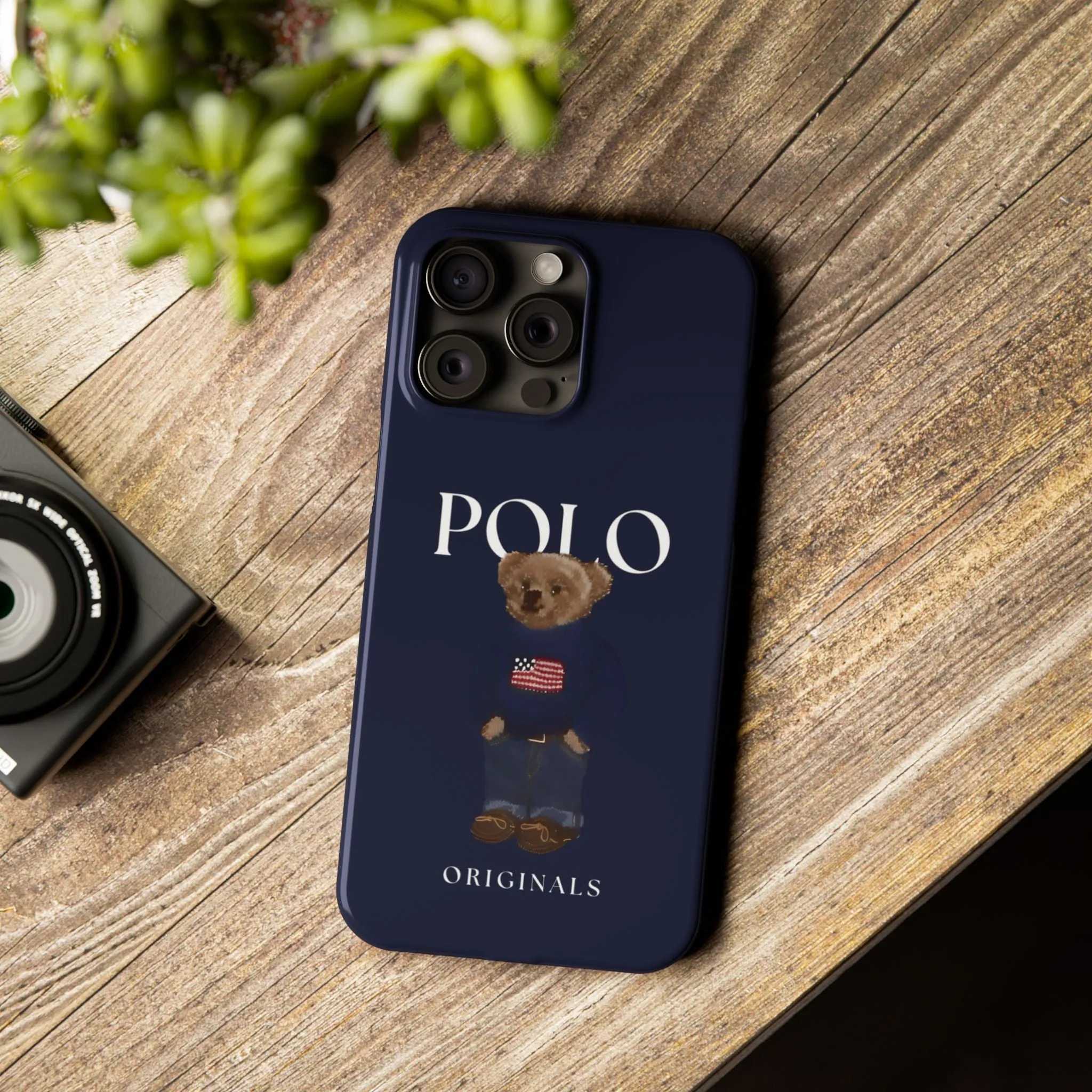 Polo Originals Navy Blue Teddy Slim iPhone Cases