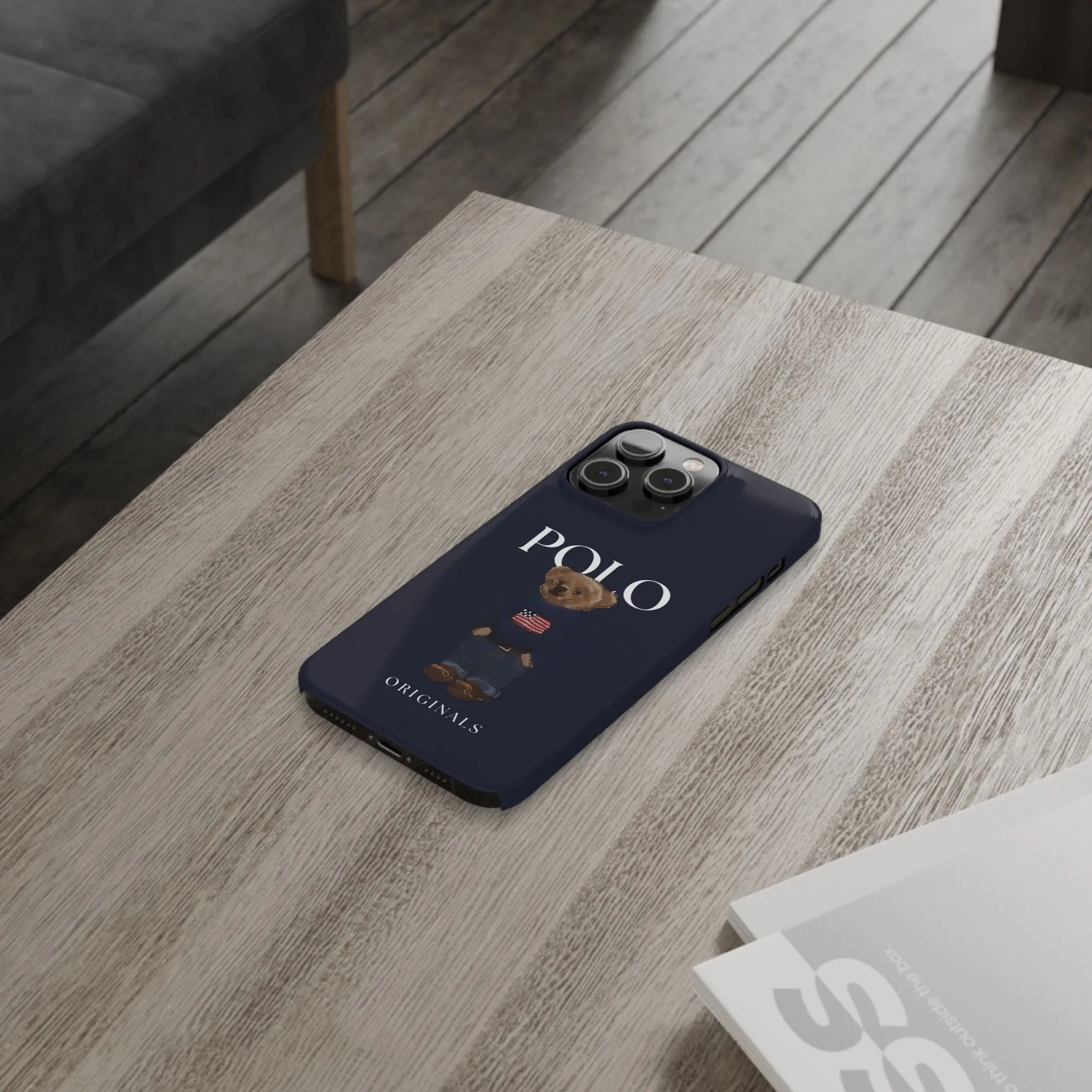 Polo Originals Navy Blue Teddy Slim iPhone Cases