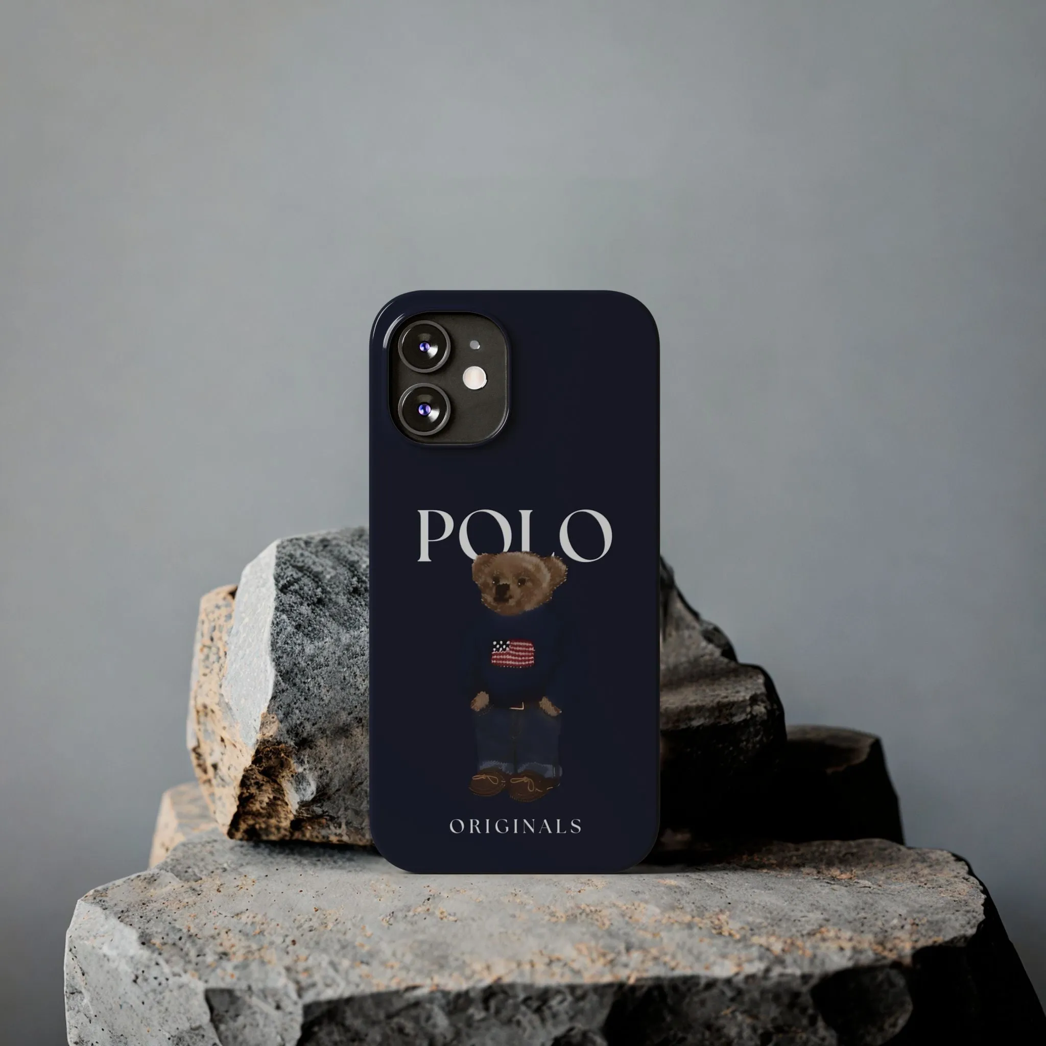 Polo Originals Navy Blue Teddy Slim iPhone Cases