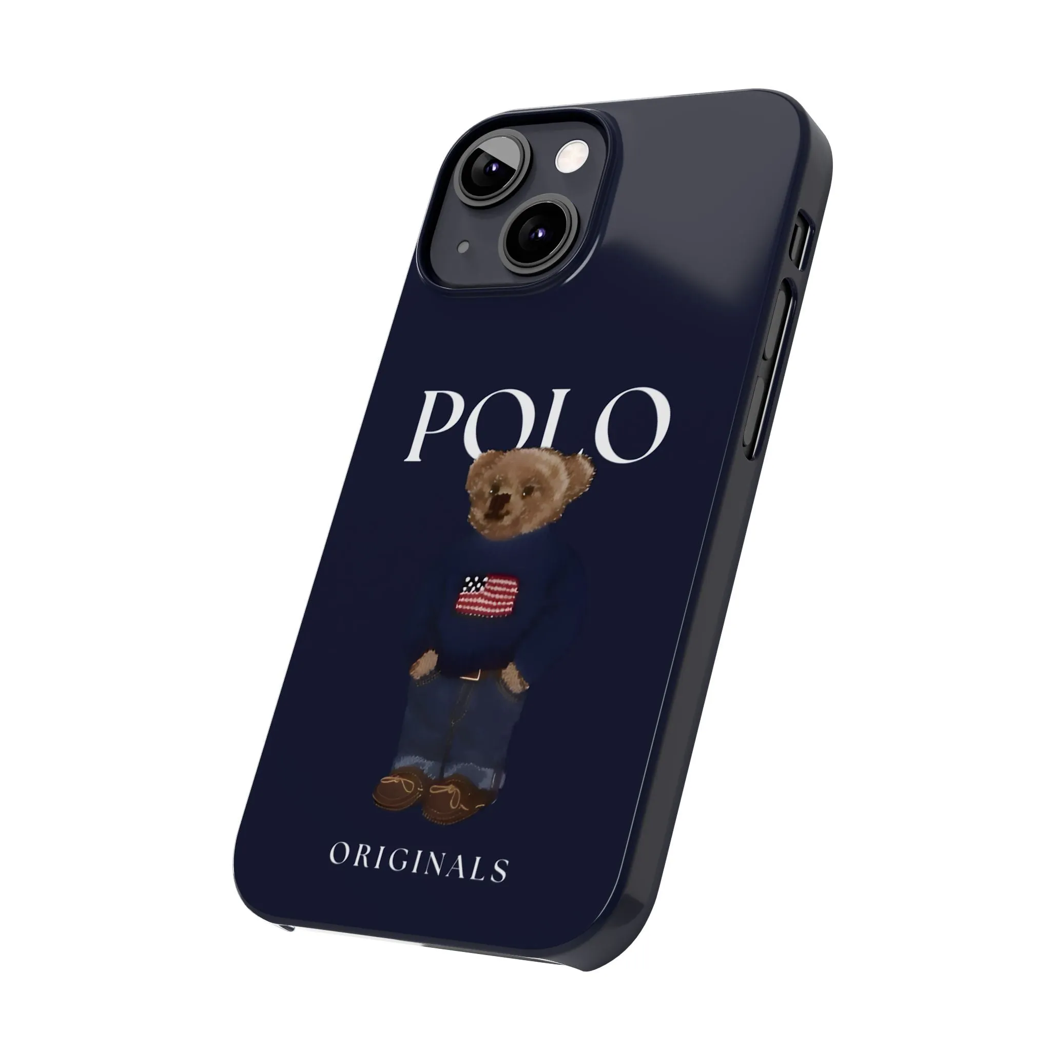 Polo Originals Navy Blue Teddy Slim iPhone Cases