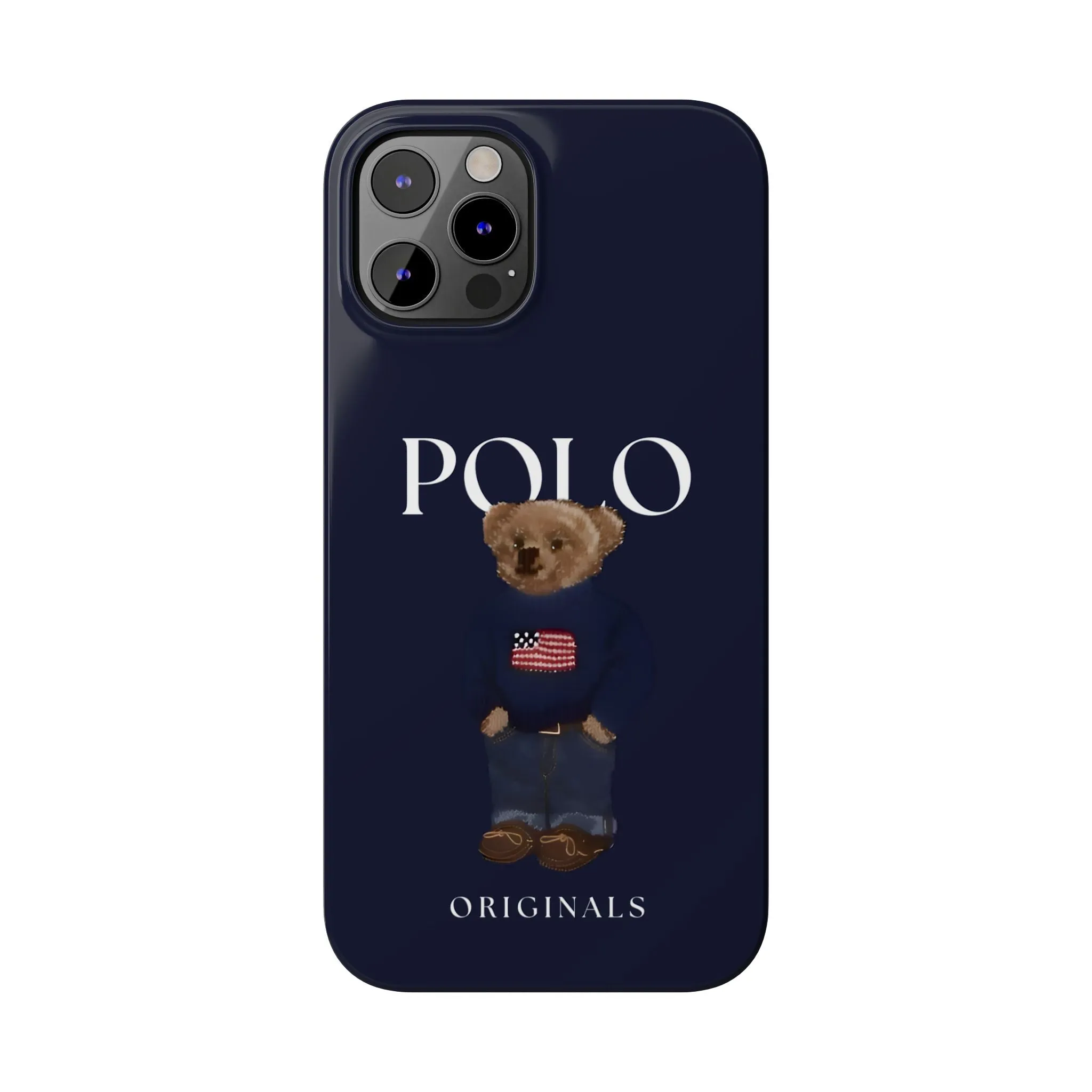 Polo Originals Navy Blue Teddy Slim iPhone Cases