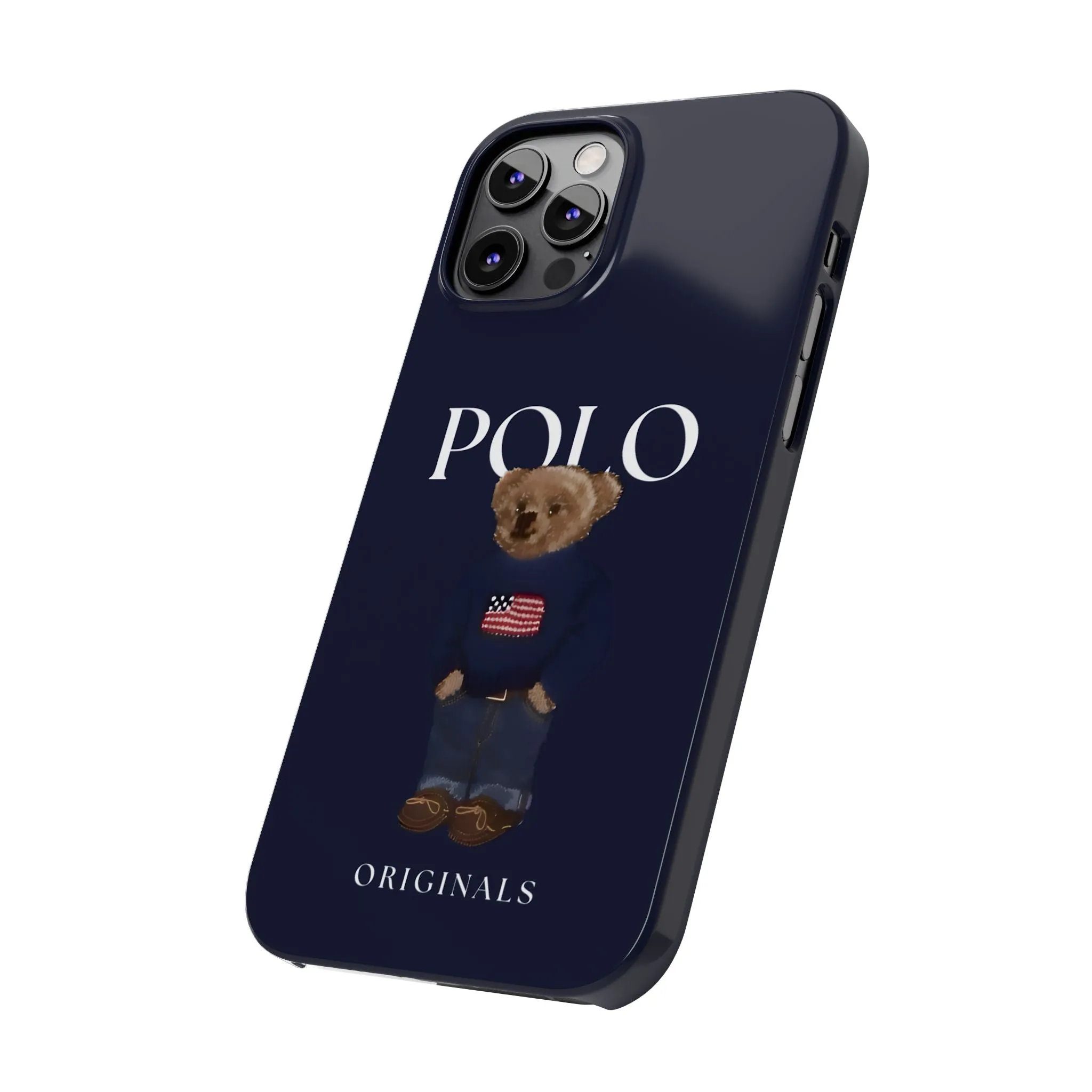 Polo Originals Navy Blue Teddy Slim iPhone Cases