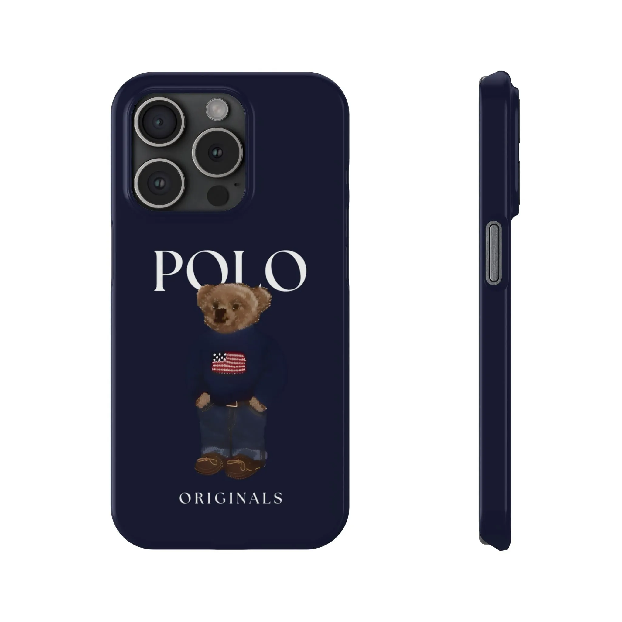 Polo Originals Navy Blue Teddy Slim iPhone Cases