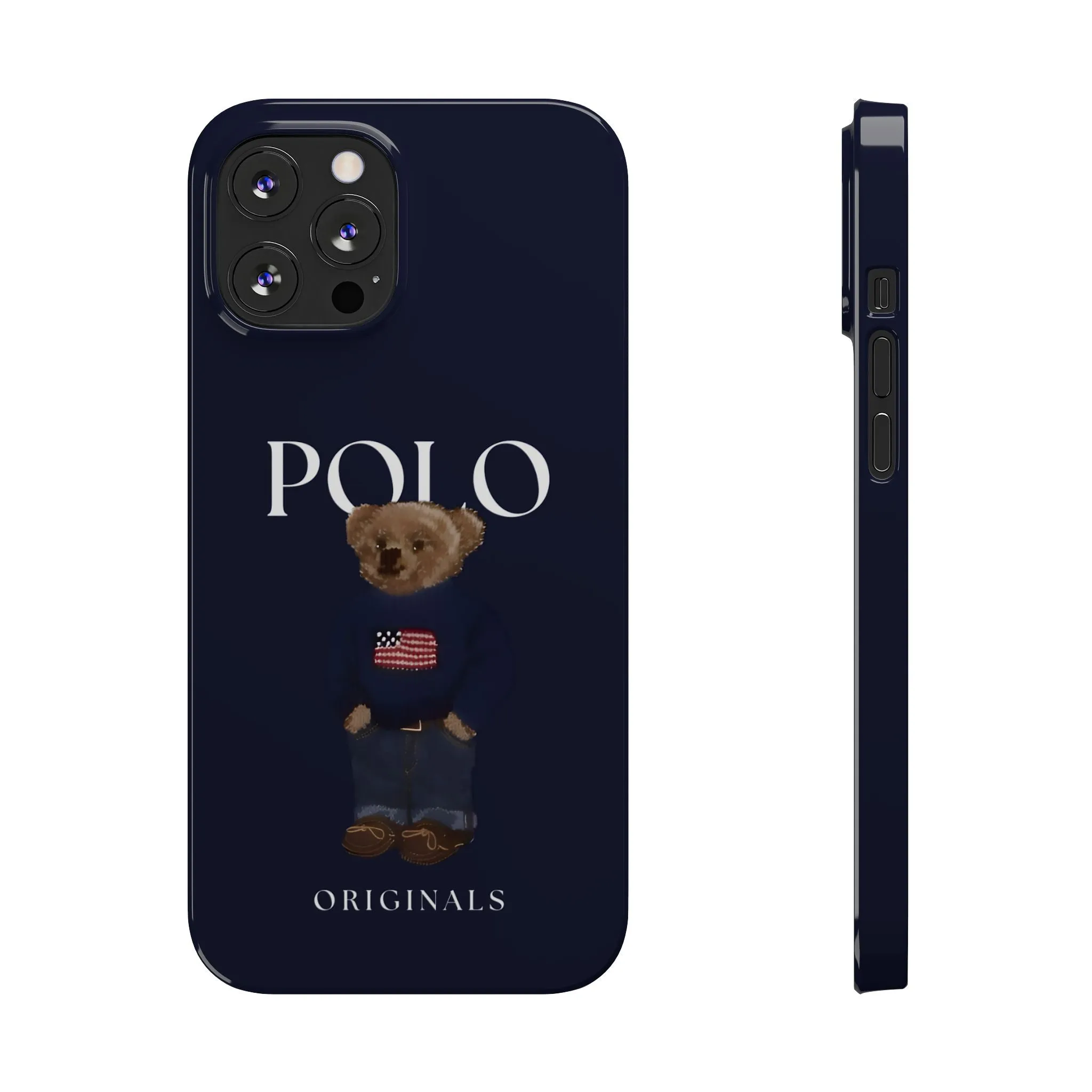 Polo Originals Navy Blue Teddy Slim iPhone Cases