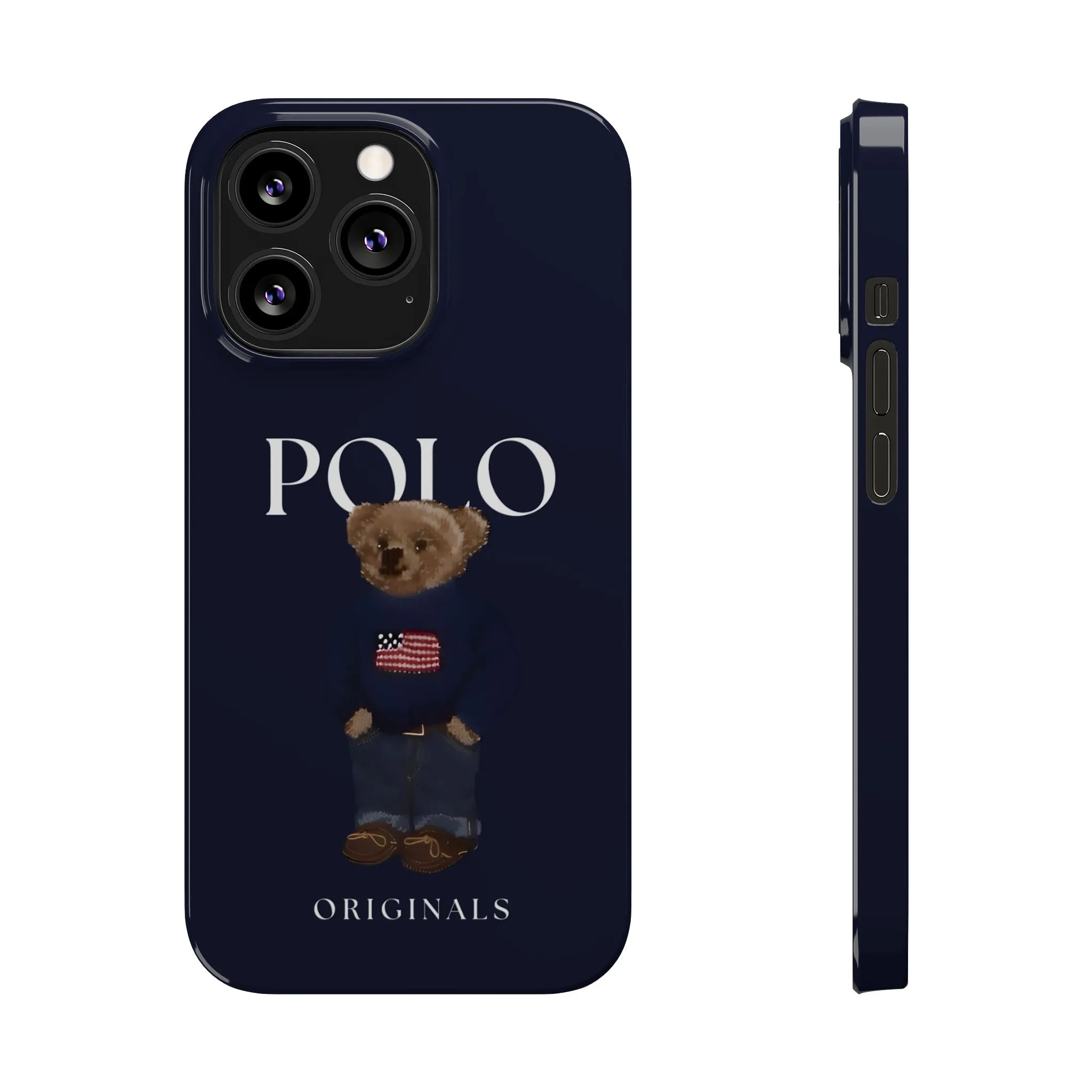 Polo Originals Navy Blue Teddy Slim iPhone Cases