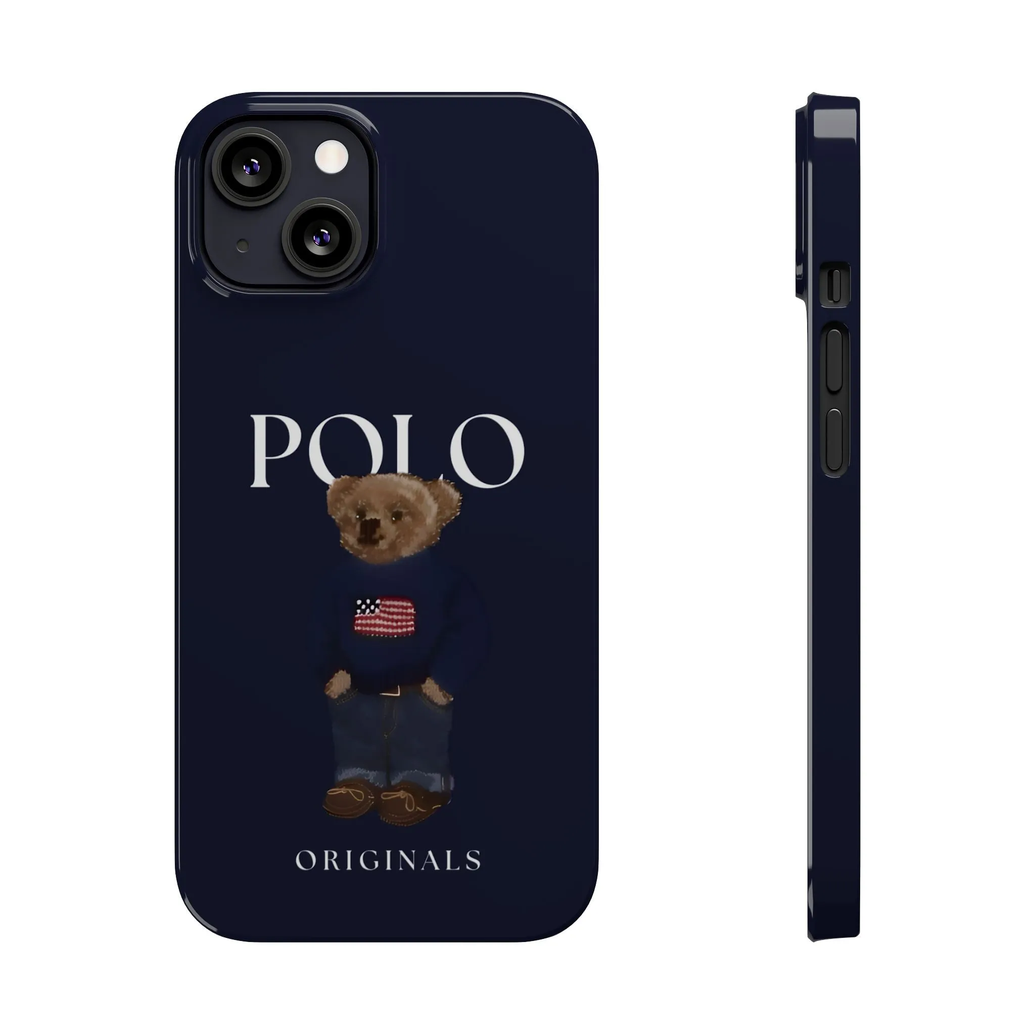 Polo Originals Navy Blue Teddy Slim iPhone Cases