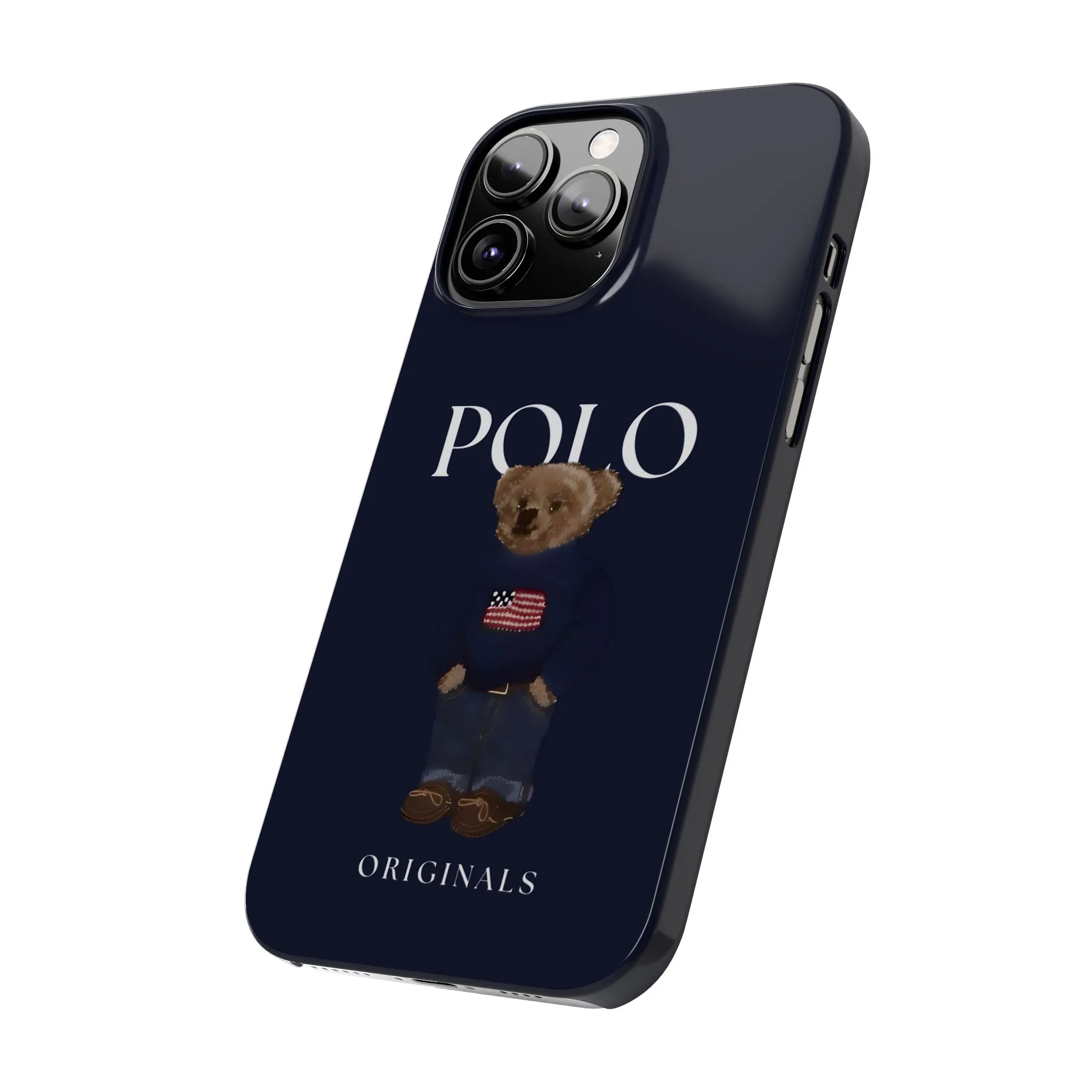 Polo Originals Navy Blue Teddy Slim iPhone Cases