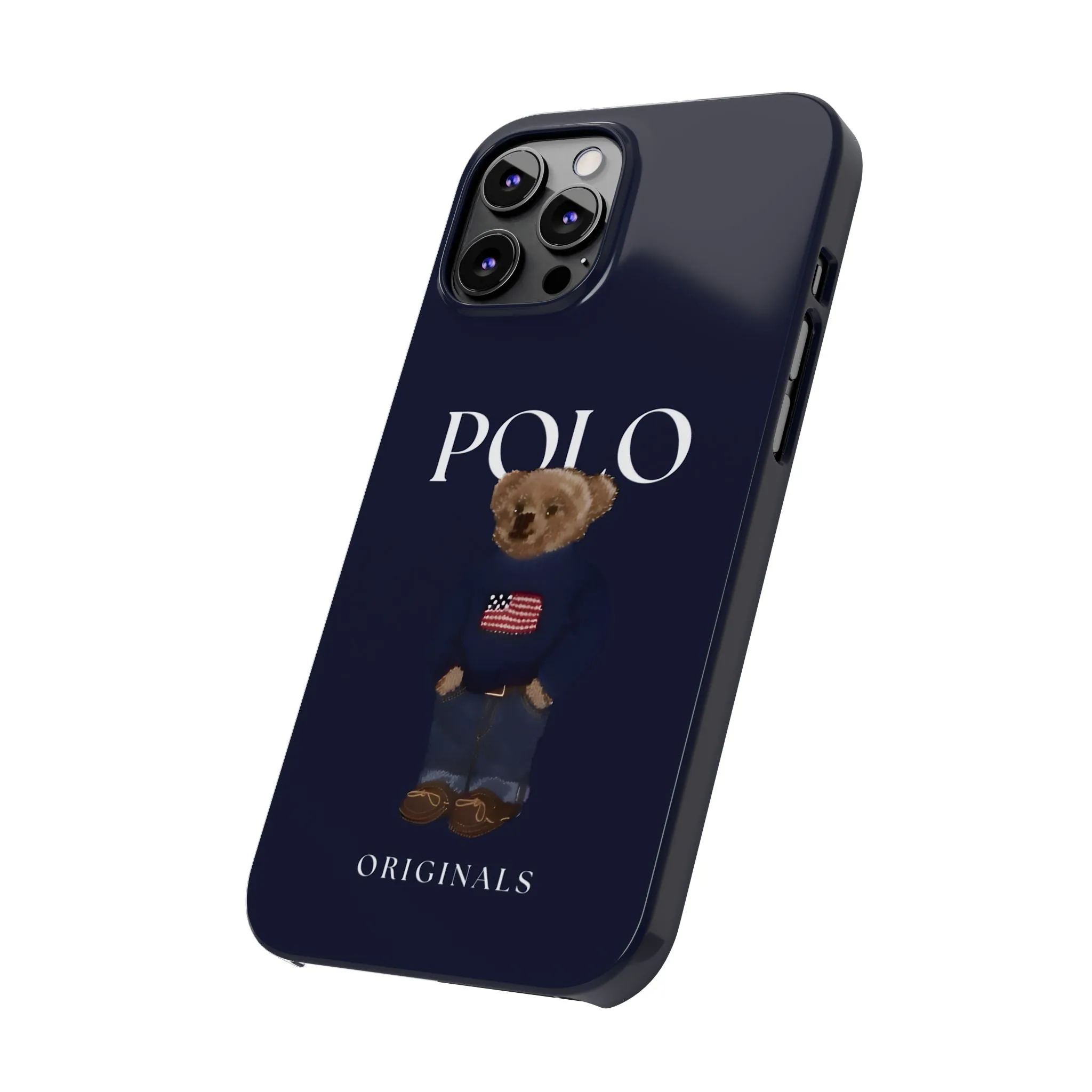 Polo Originals Navy Blue Teddy Slim iPhone Cases