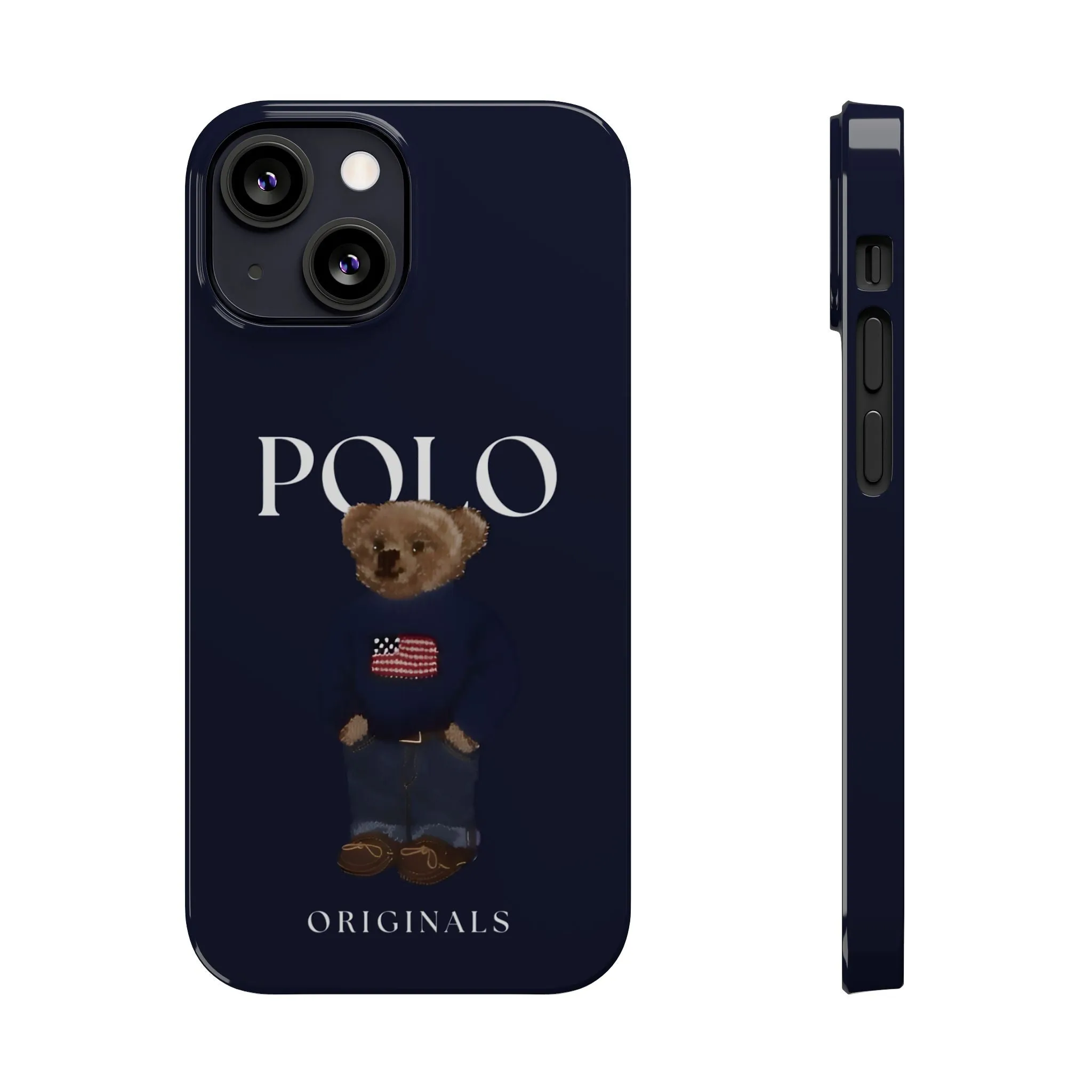 Polo Originals Navy Blue Teddy Slim iPhone Cases