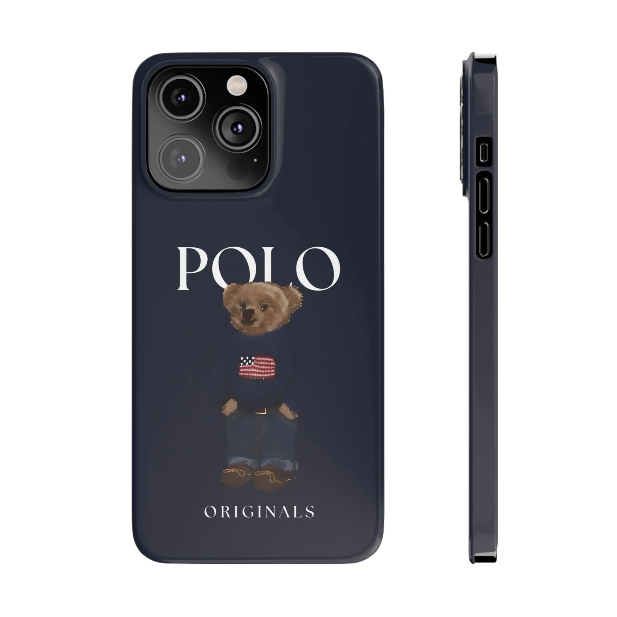 Polo Originals Navy Blue Teddy Slim iPhone Cases