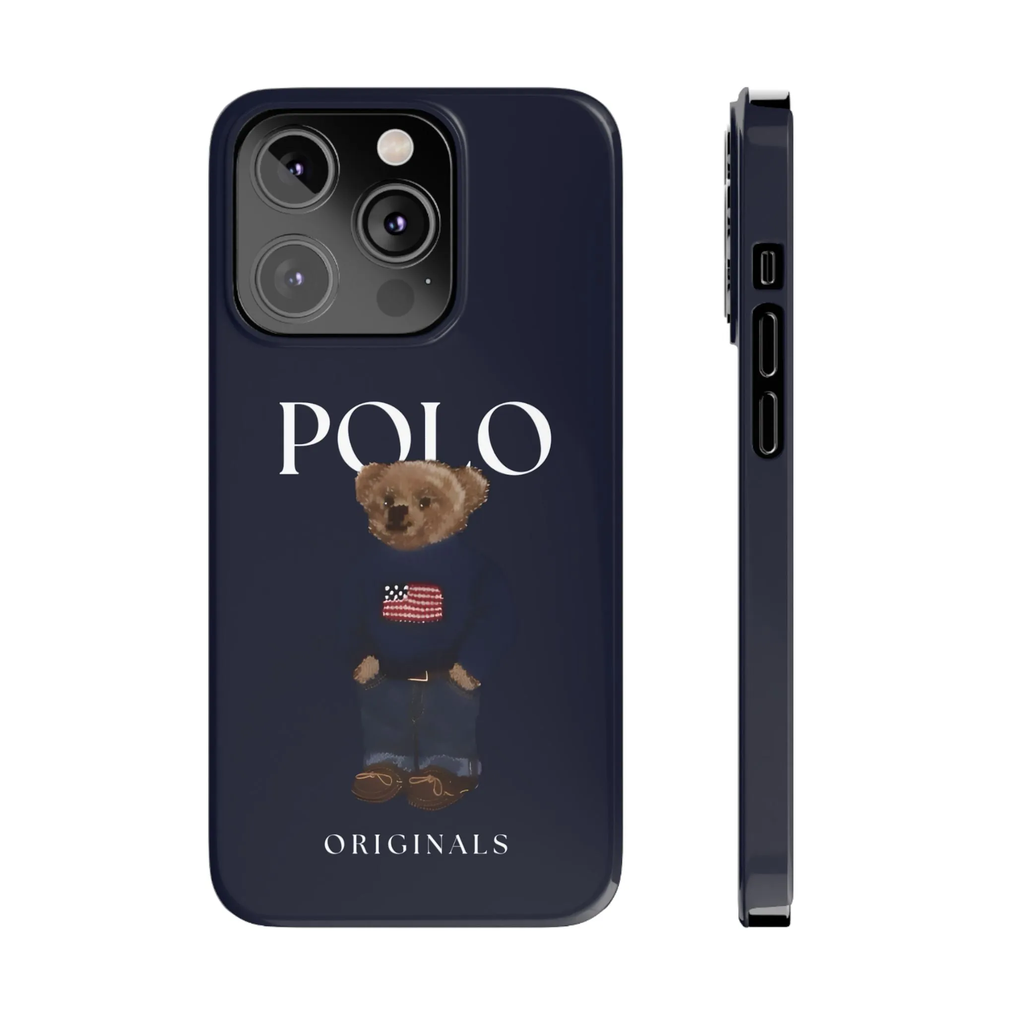 Polo Originals Navy Blue Teddy Slim iPhone Cases