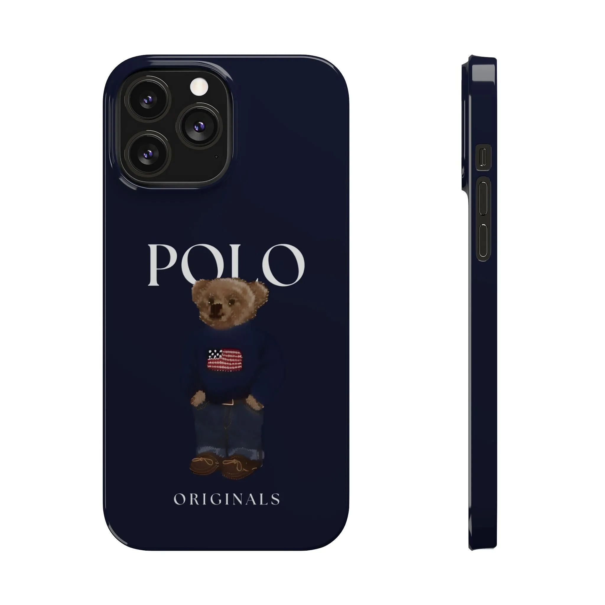 Polo Originals Navy Blue Teddy Slim iPhone Cases