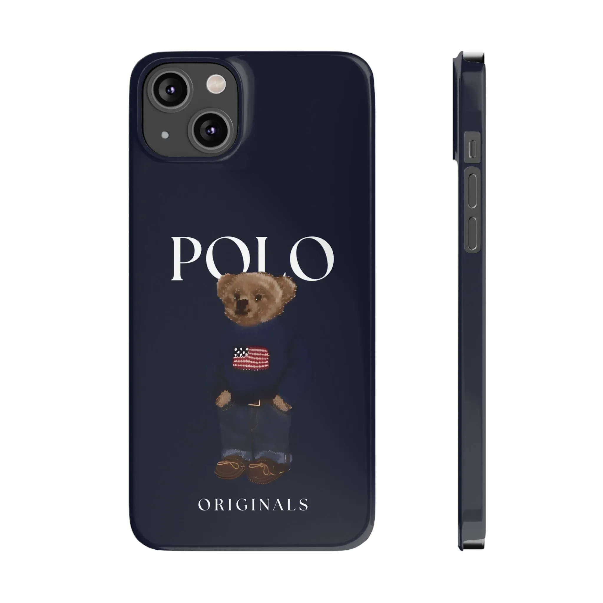 Polo Originals Navy Blue Teddy Slim iPhone Cases