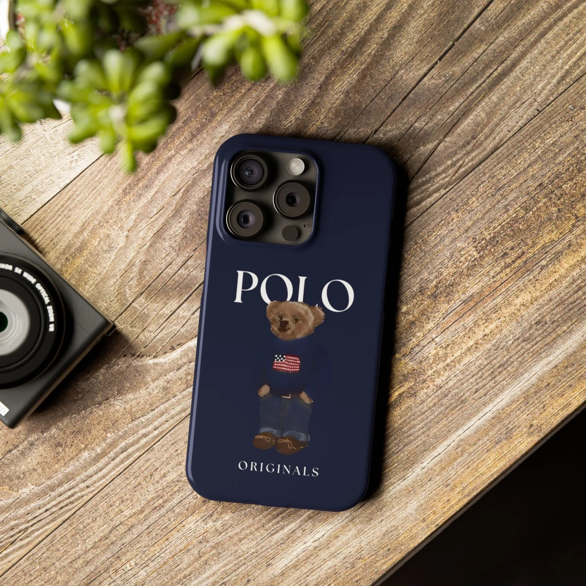 Polo Originals Navy Blue Teddy Slim iPhone Cases