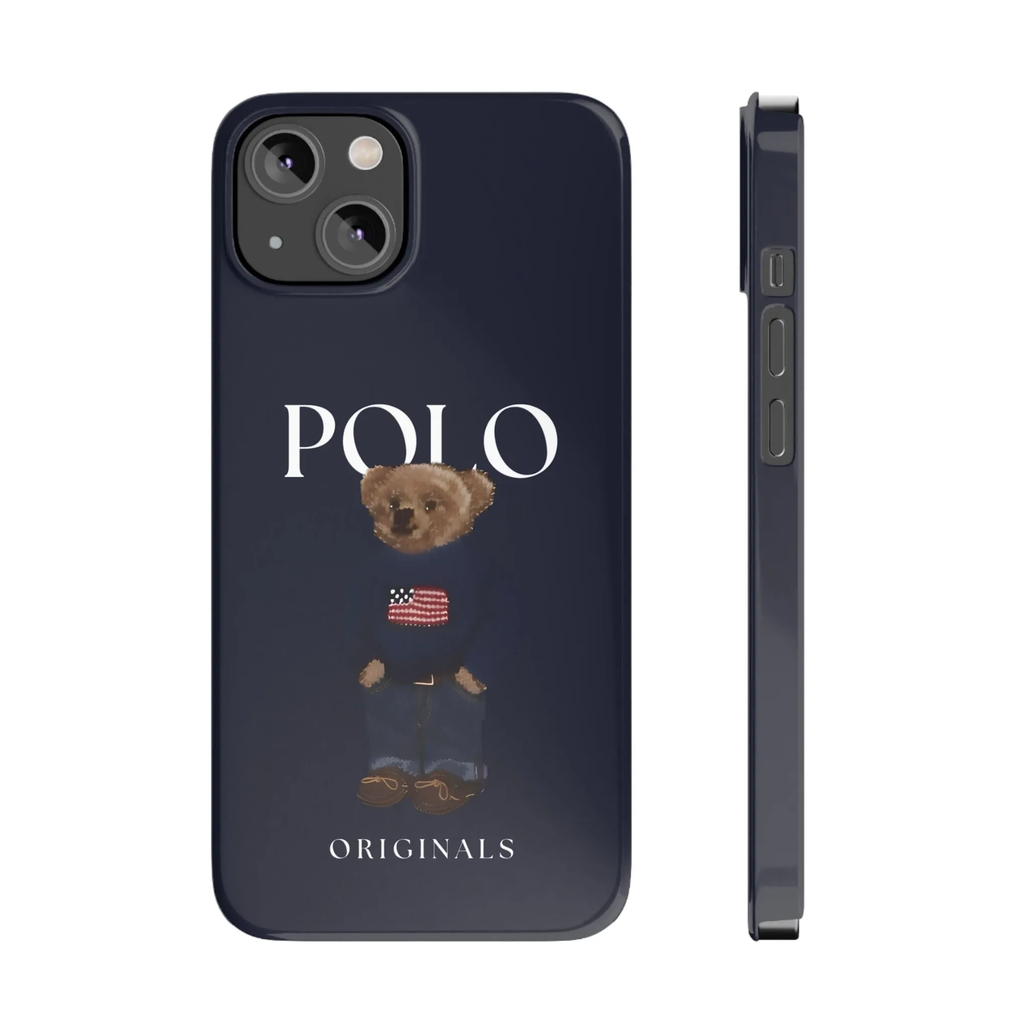 Polo Originals Navy Blue Teddy Slim iPhone Cases