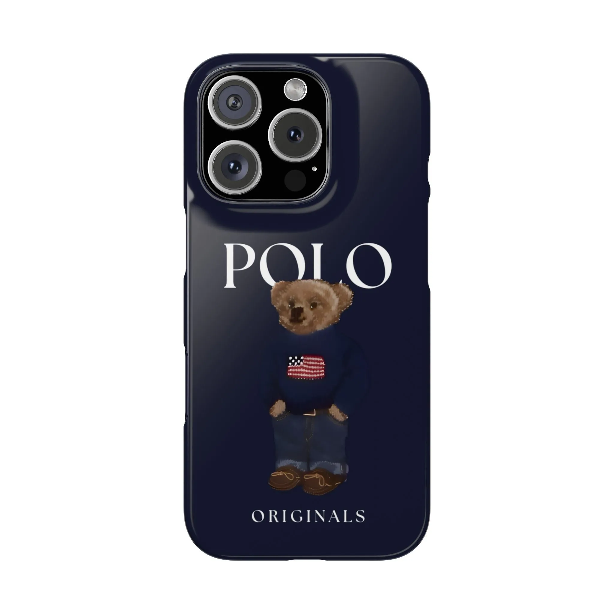 Polo Originals Navy Blue Teddy Slim iPhone Cases