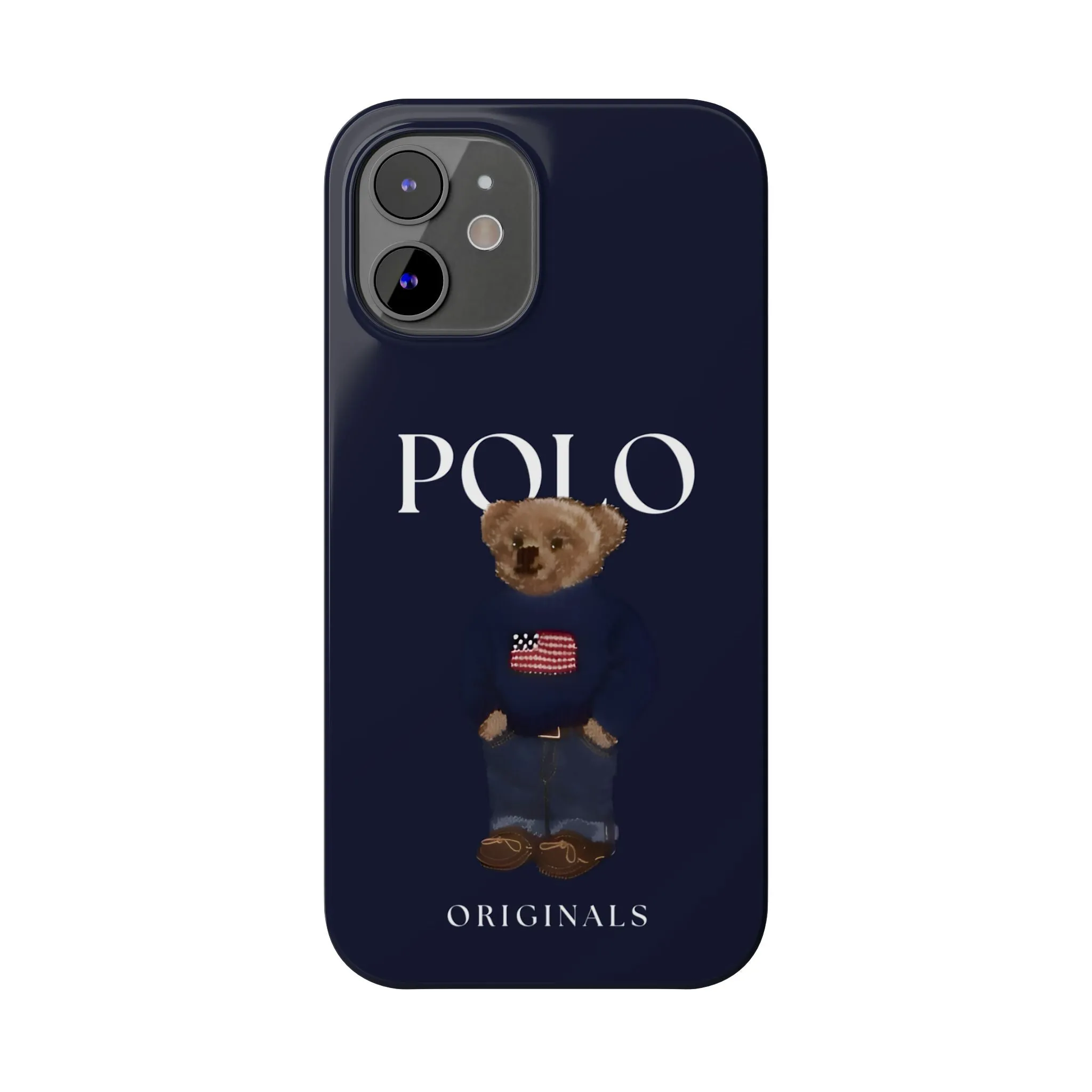 Polo Originals Navy Blue Teddy Slim iPhone Cases