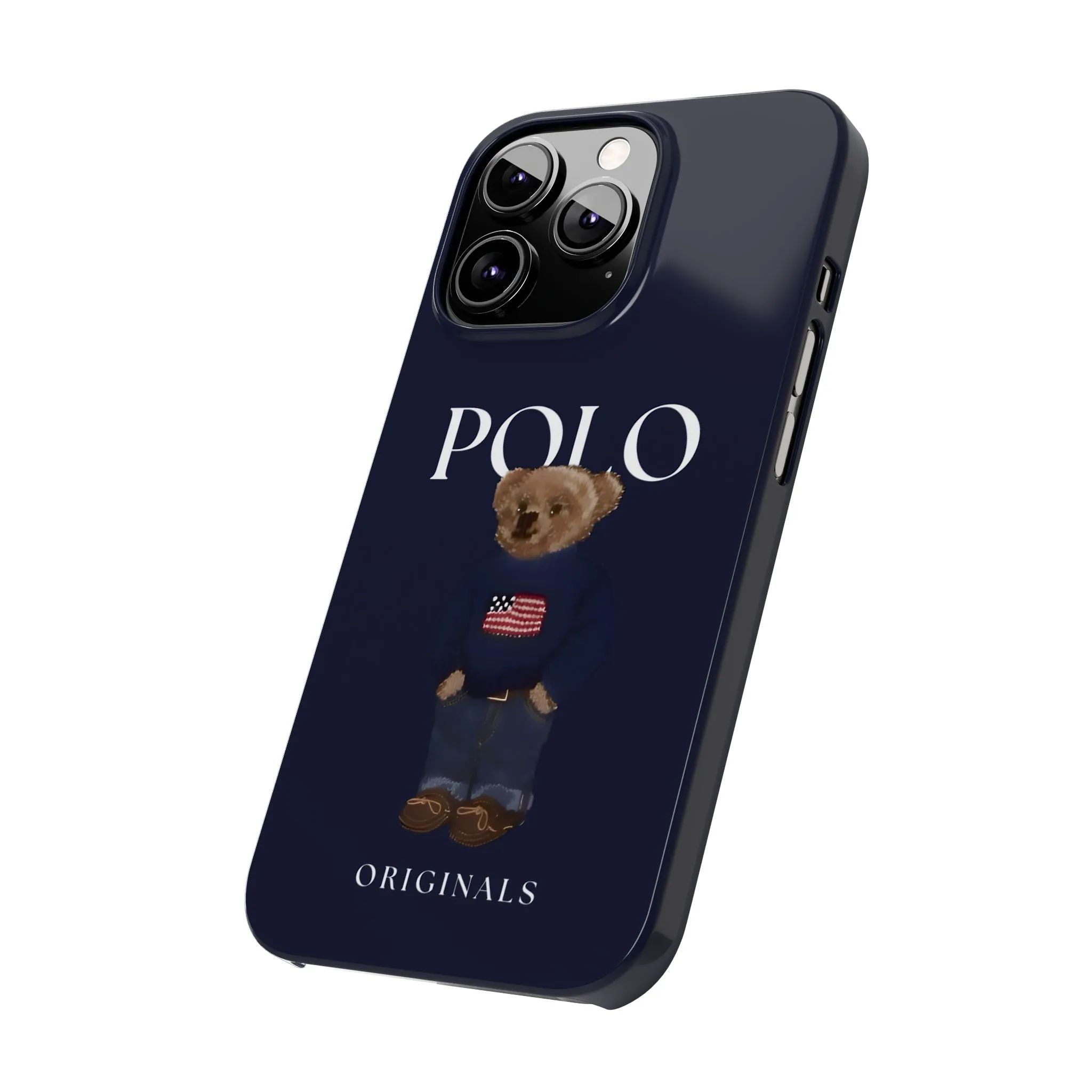 Polo Originals Navy Blue Teddy Slim iPhone Cases