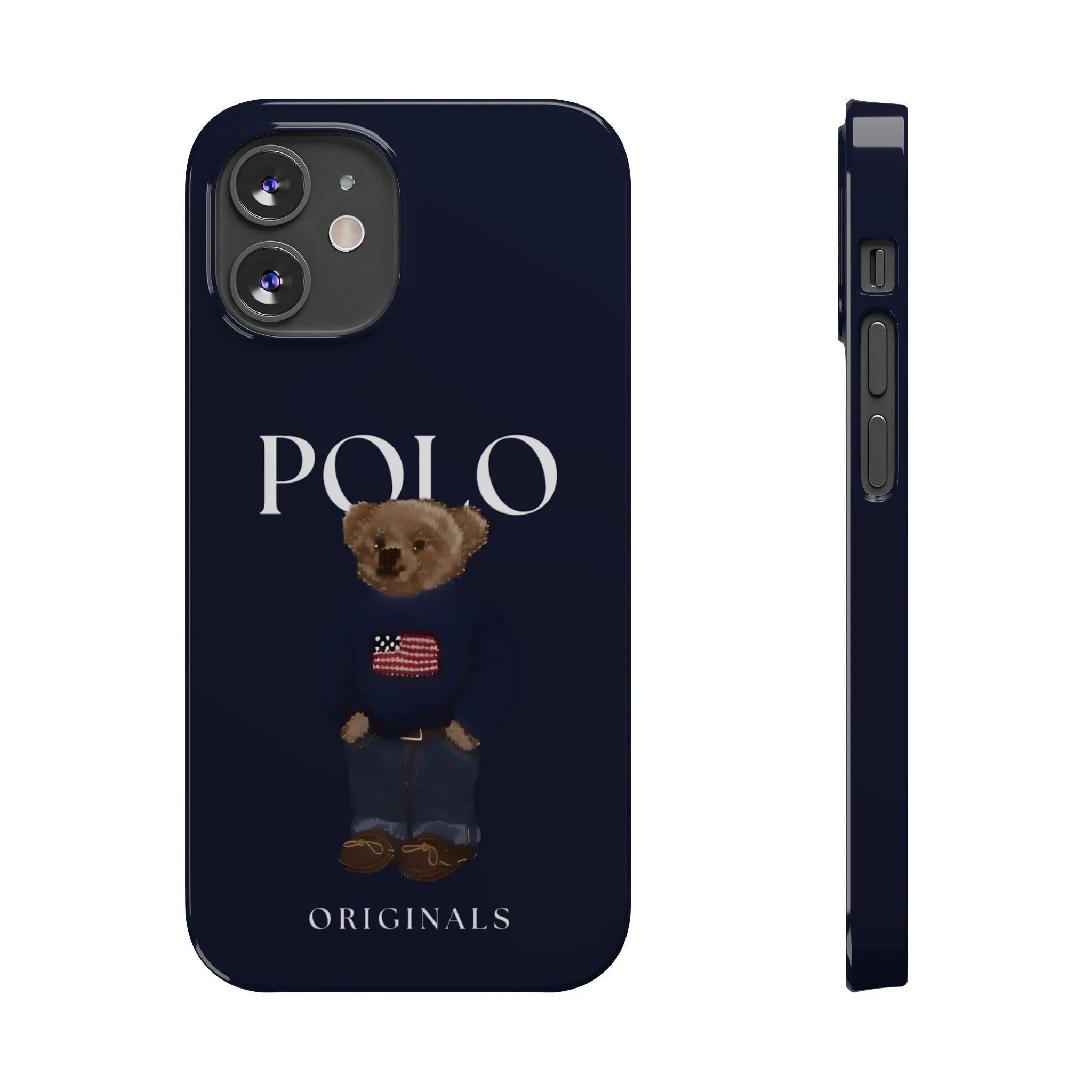 Polo Originals Navy Blue Teddy Slim iPhone Cases