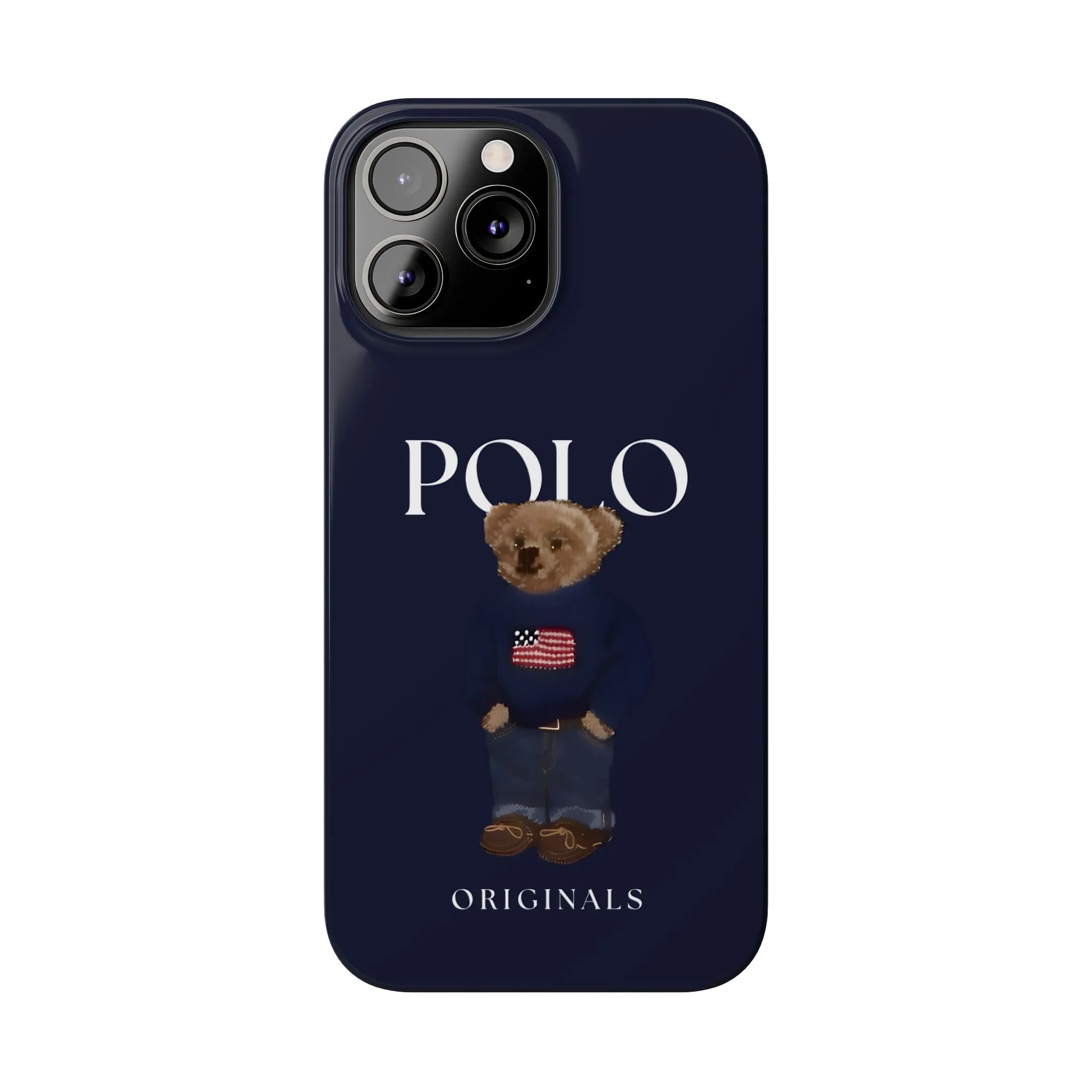 Polo Originals Navy Blue Teddy Slim iPhone Cases