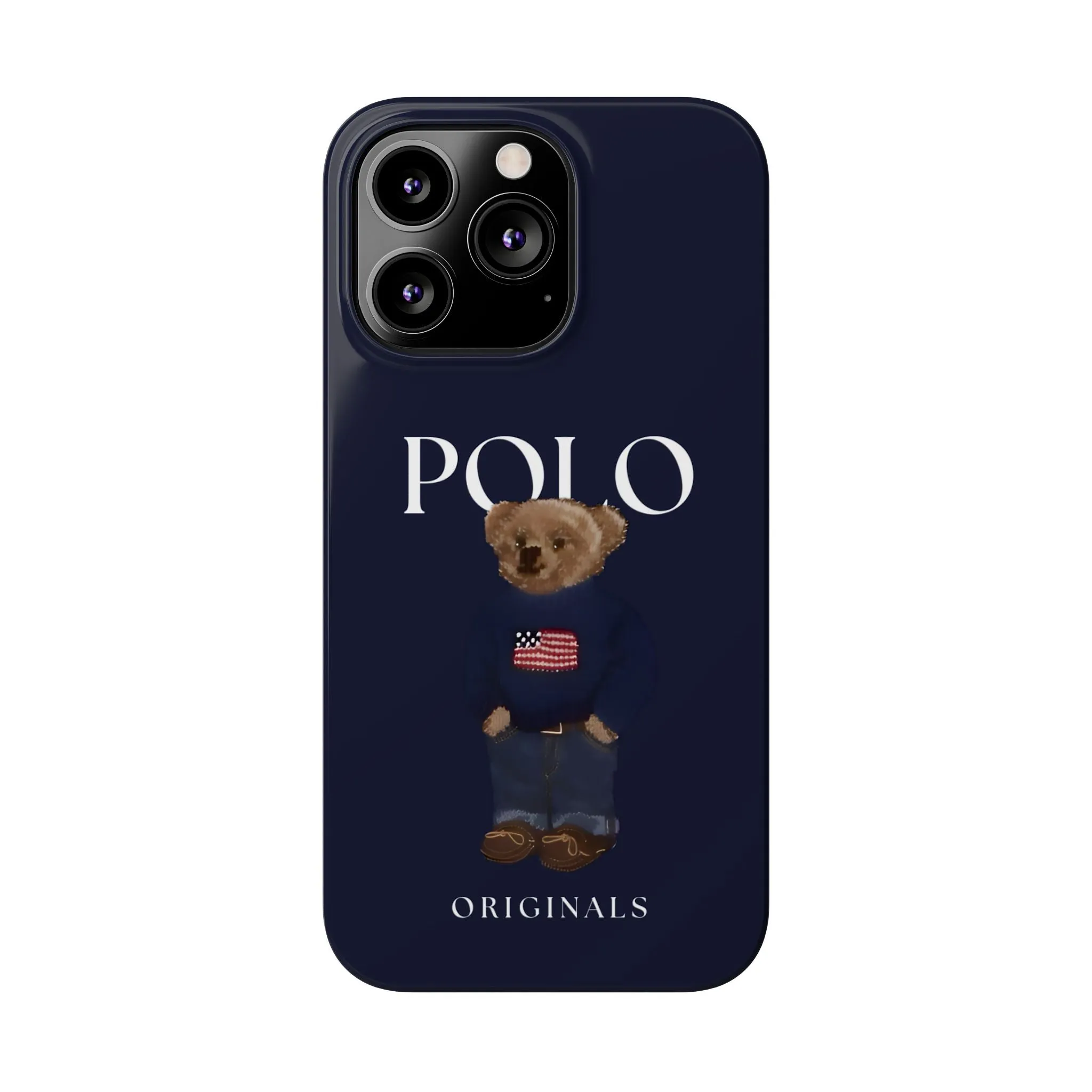 Polo Originals Navy Blue Teddy Slim iPhone Cases