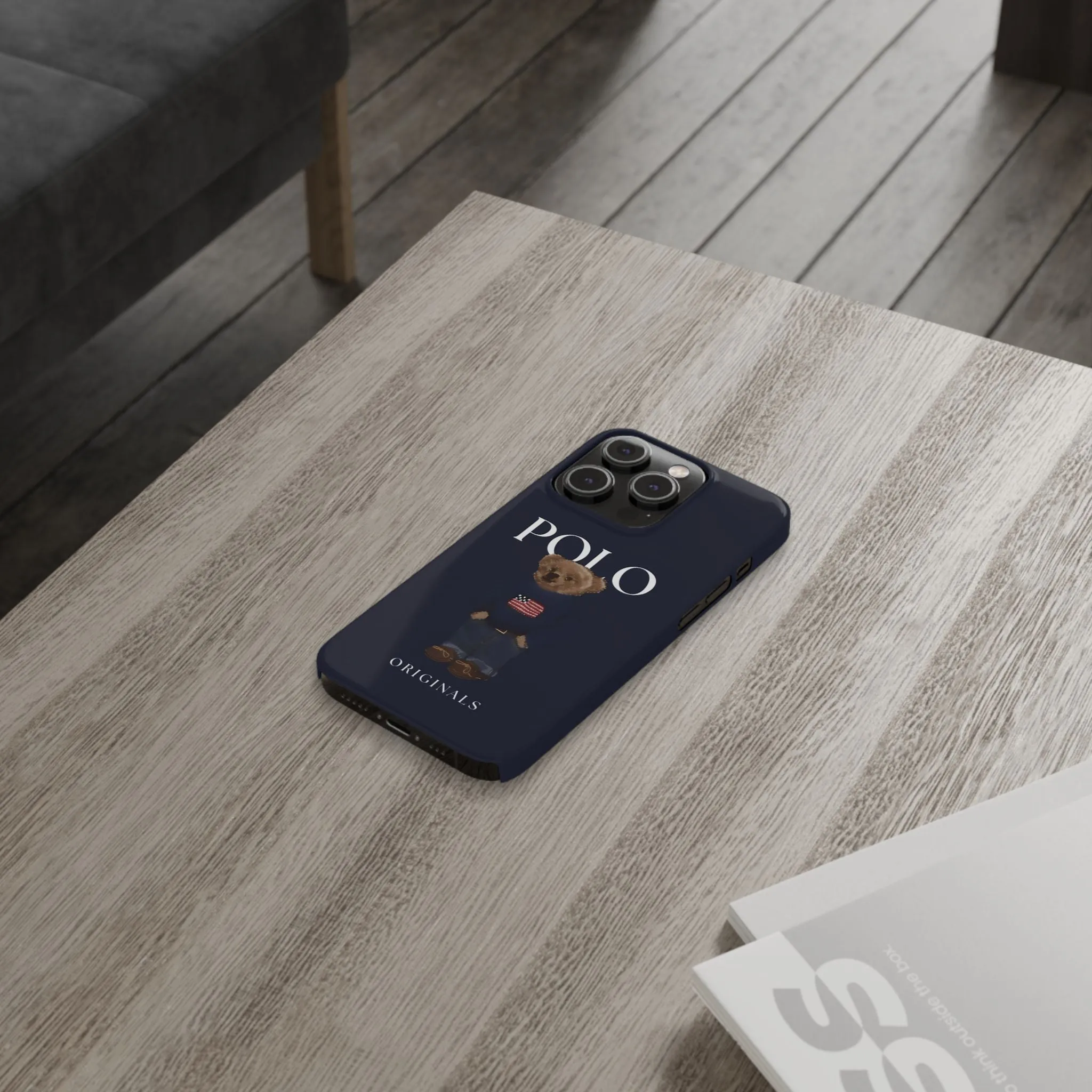 Polo Originals Navy Blue Teddy Slim iPhone Cases