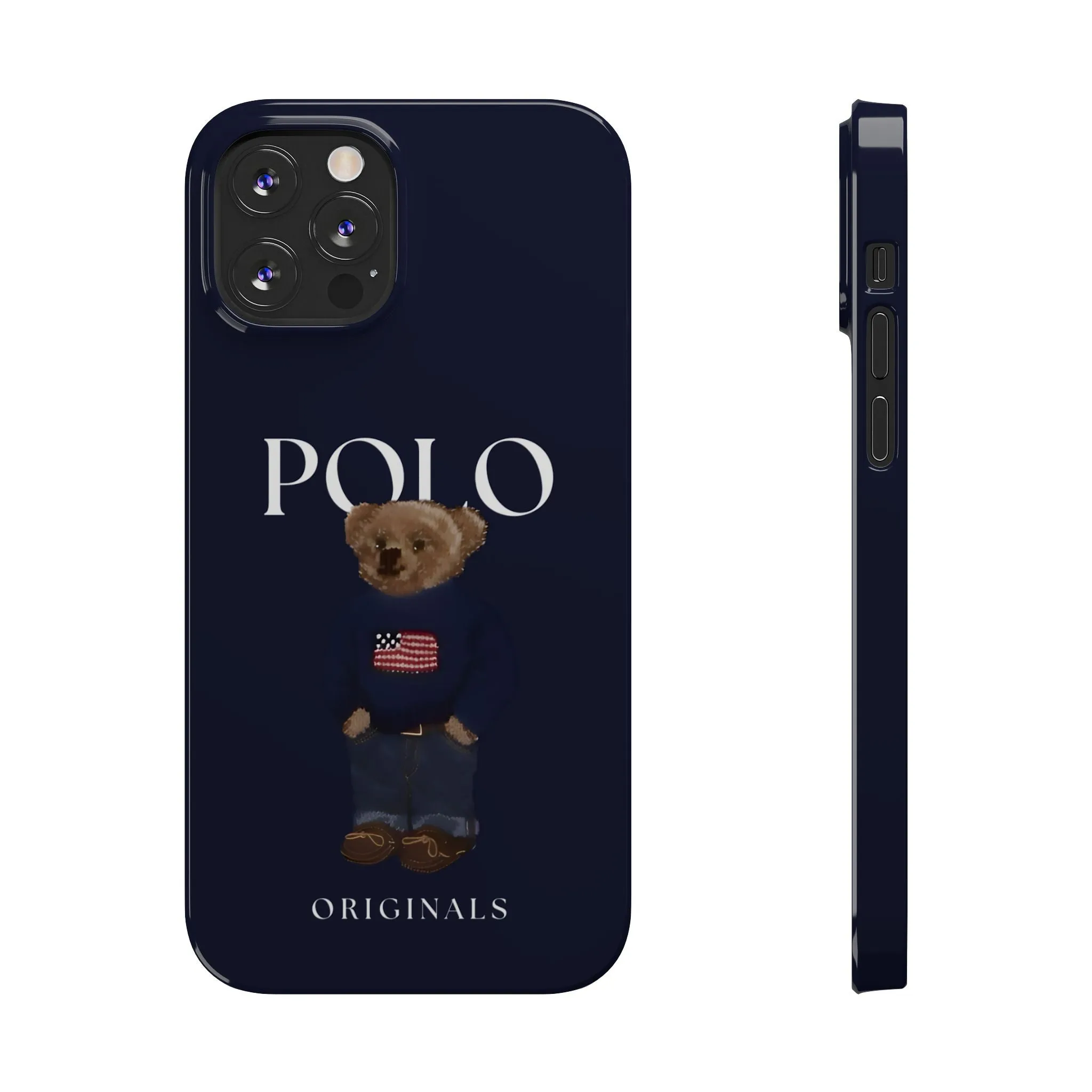 Polo Originals Navy Blue Teddy Slim iPhone Cases