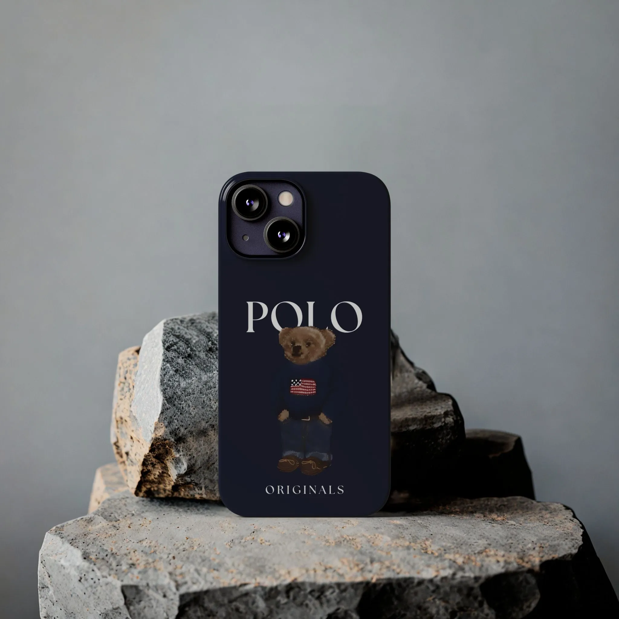 Polo Originals Navy Blue Teddy Slim iPhone Cases