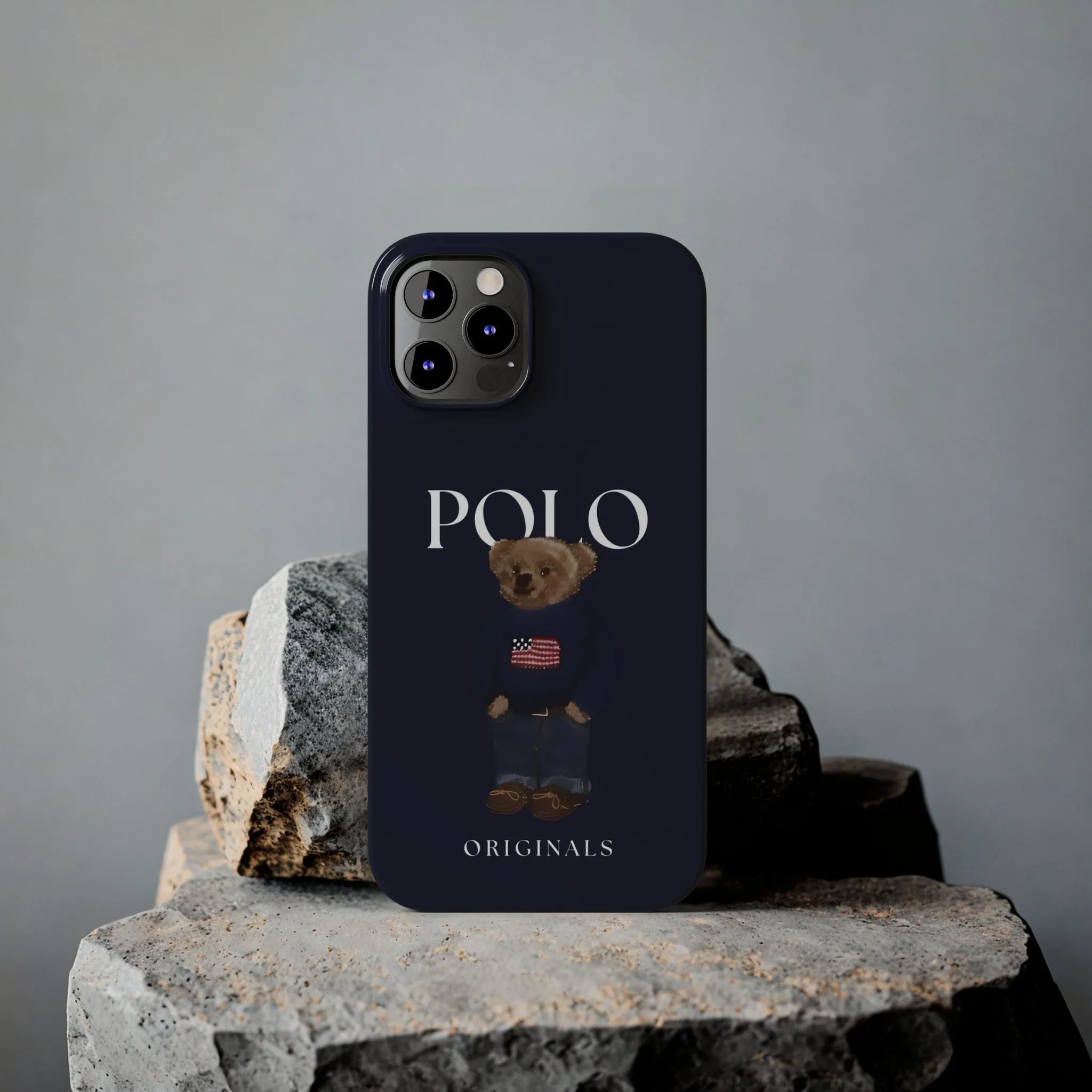 Polo Originals Navy Blue Teddy Slim iPhone Cases