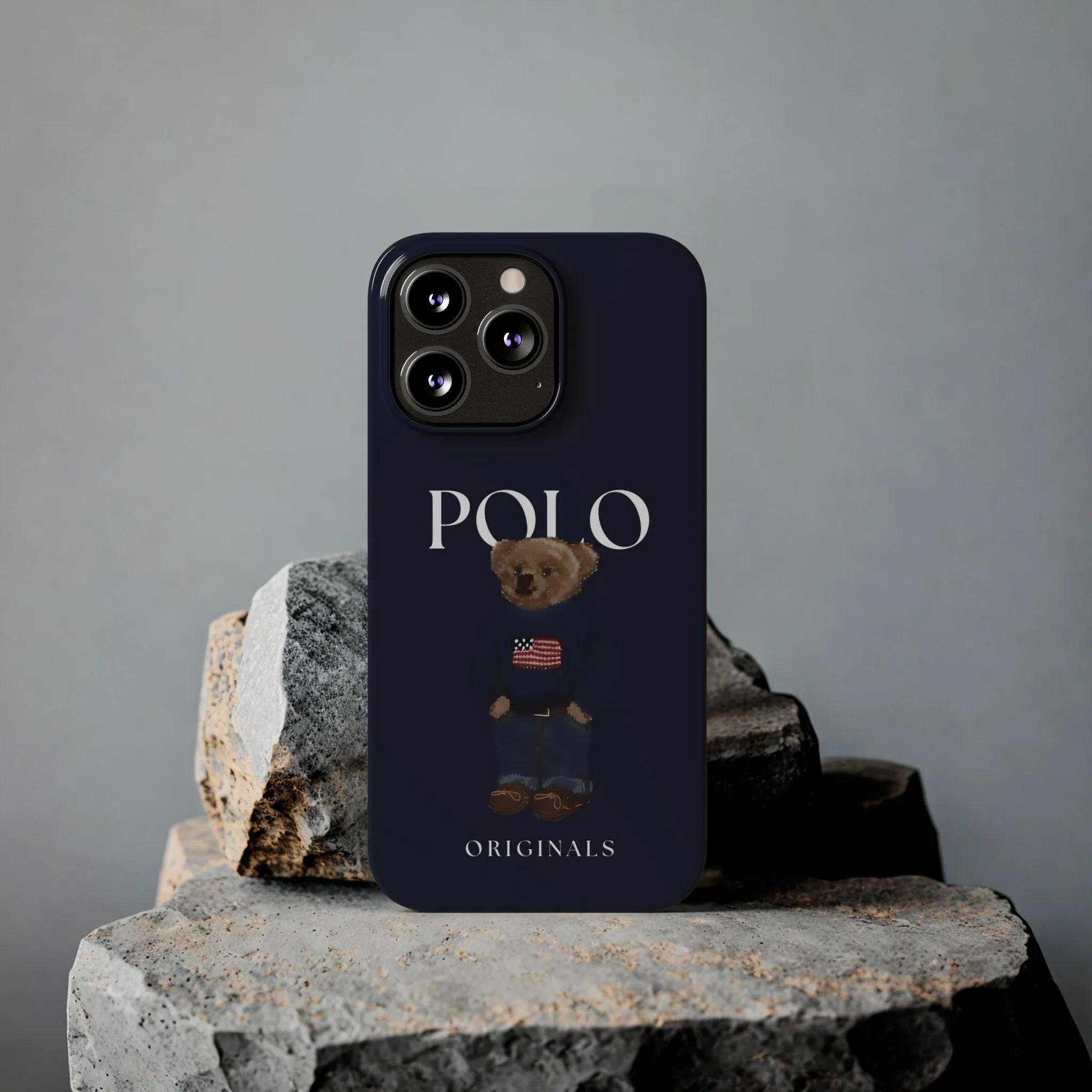 Polo Originals Navy Blue Teddy Slim iPhone Cases