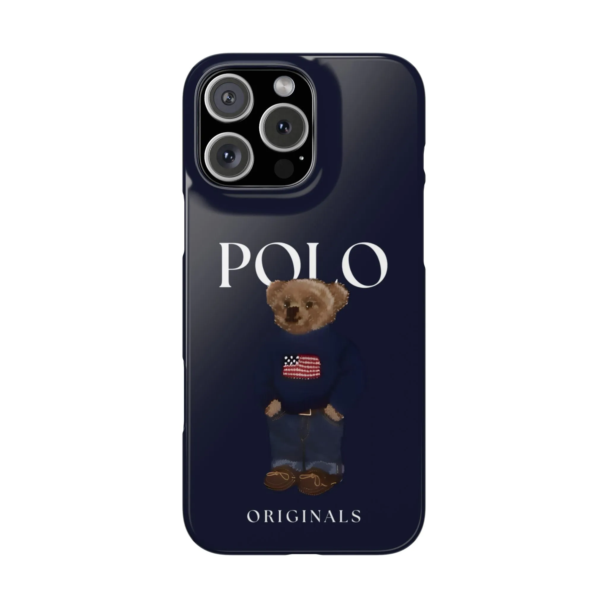 Polo Originals Navy Blue Teddy Slim iPhone Cases