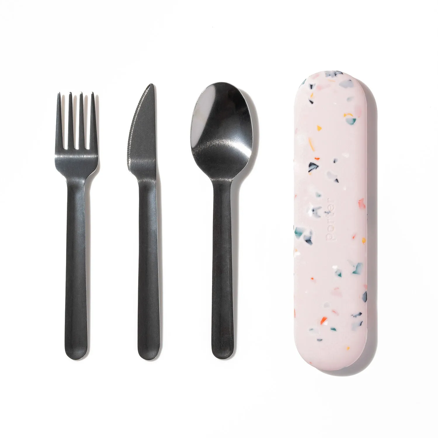 porter | stainless steel utensil set | terrazzo blush - LC